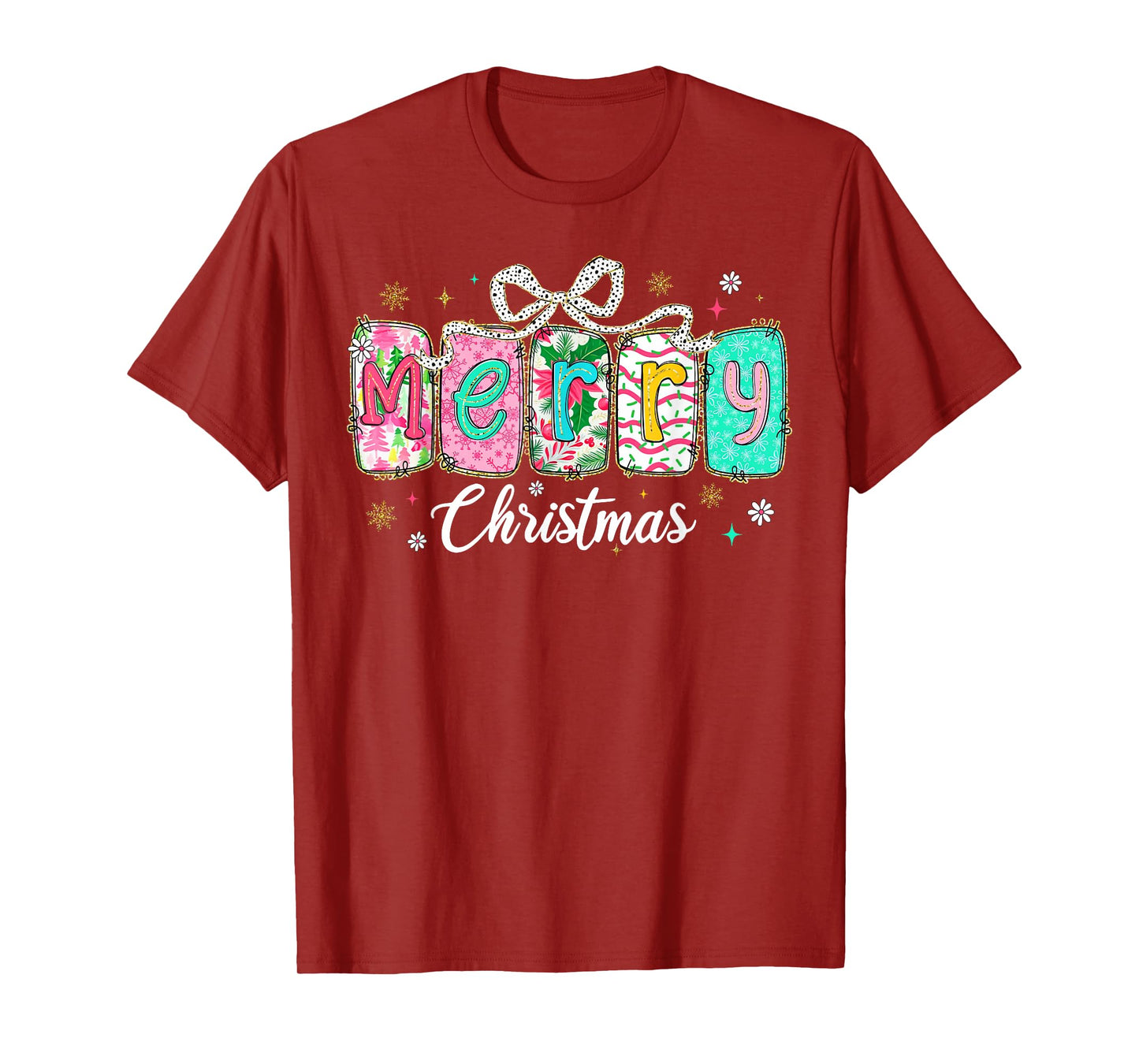 Preppy Merry Christmas Cute Cozy Merry Xmas Family Pajamas T-Shirt
