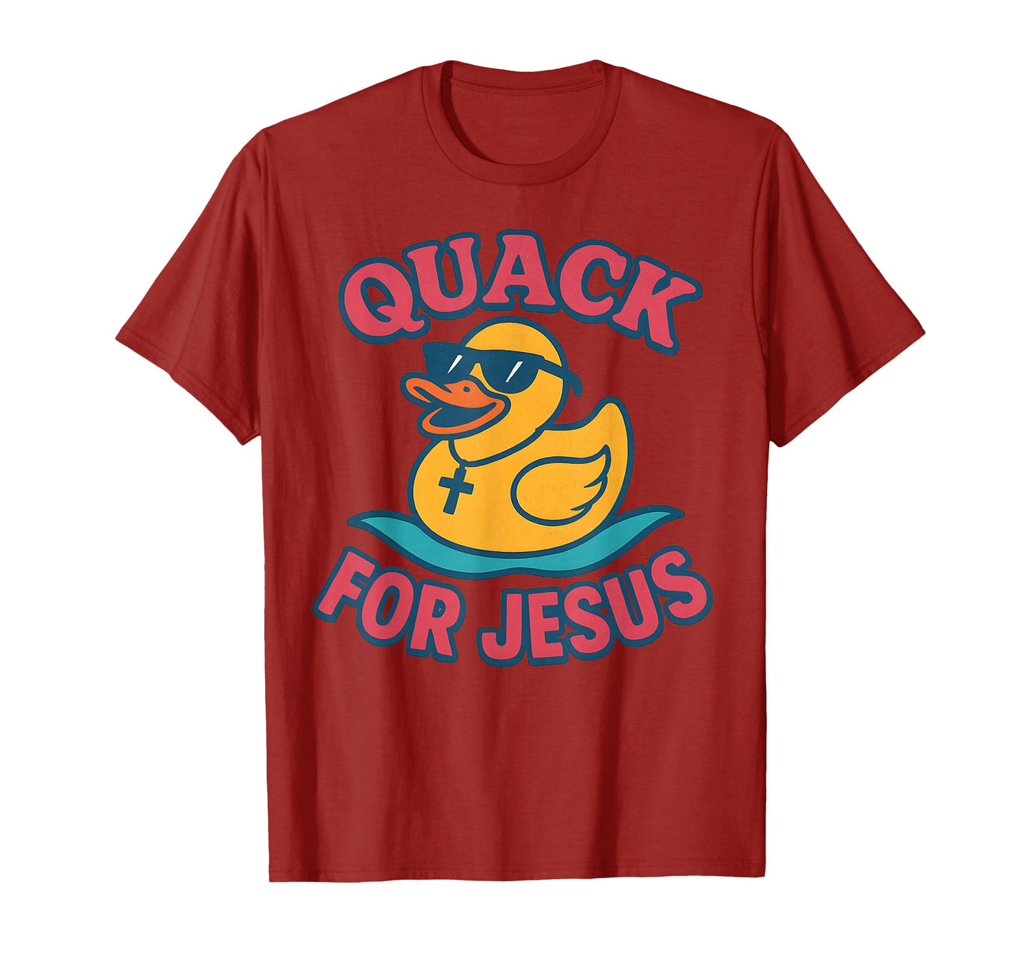 Retro Rubber Duck Christian Rubber Ducky Quack For Jesus 70s T-Shirt