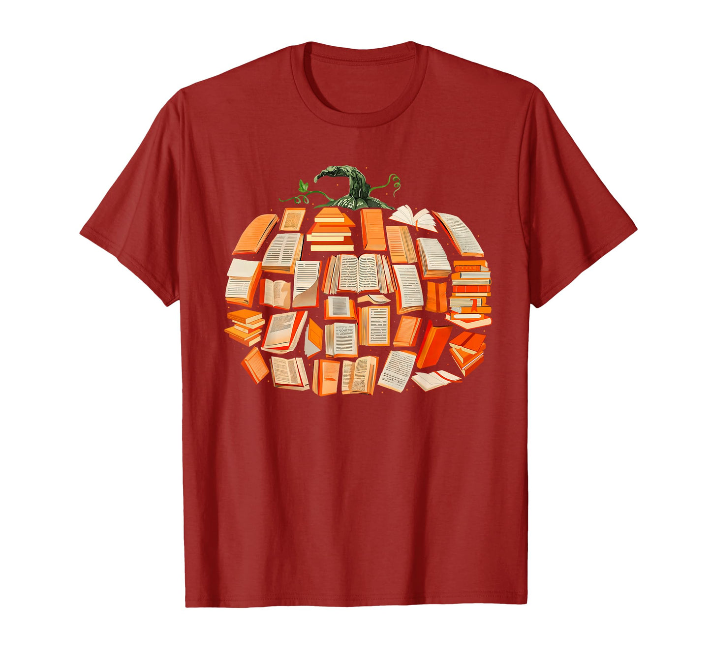 Thanksgiving Fall Books Pumpkins Vintage Library Teacher Kid T-Shirt