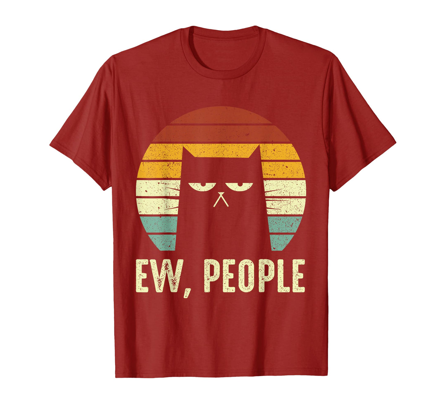 Ew People Retro Funny Black Cats Funny Meowy T-Shirt