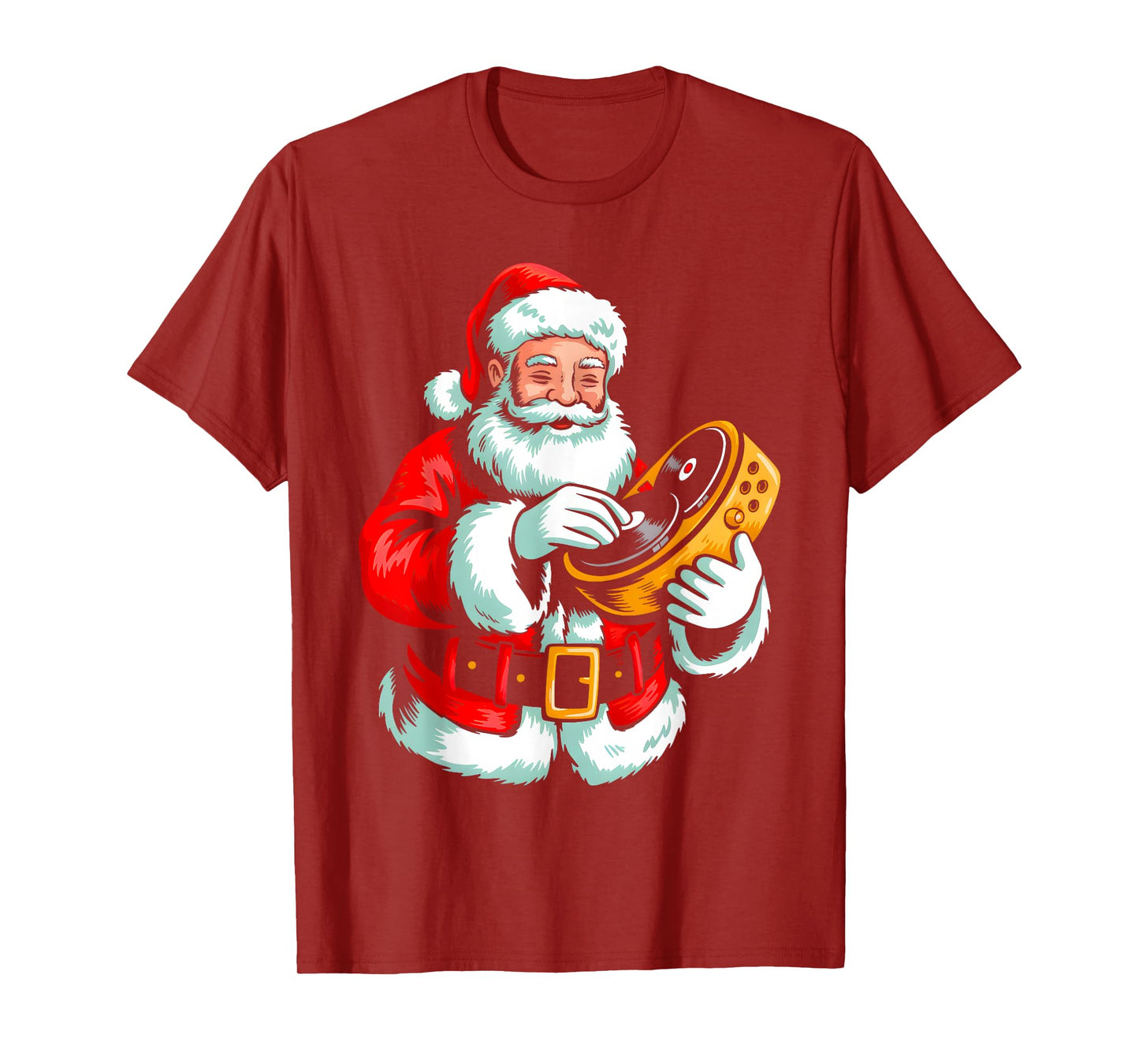 Santa Playing Dj Xmas Vibes Funny Christmas Pajama Men Women T-Shirt