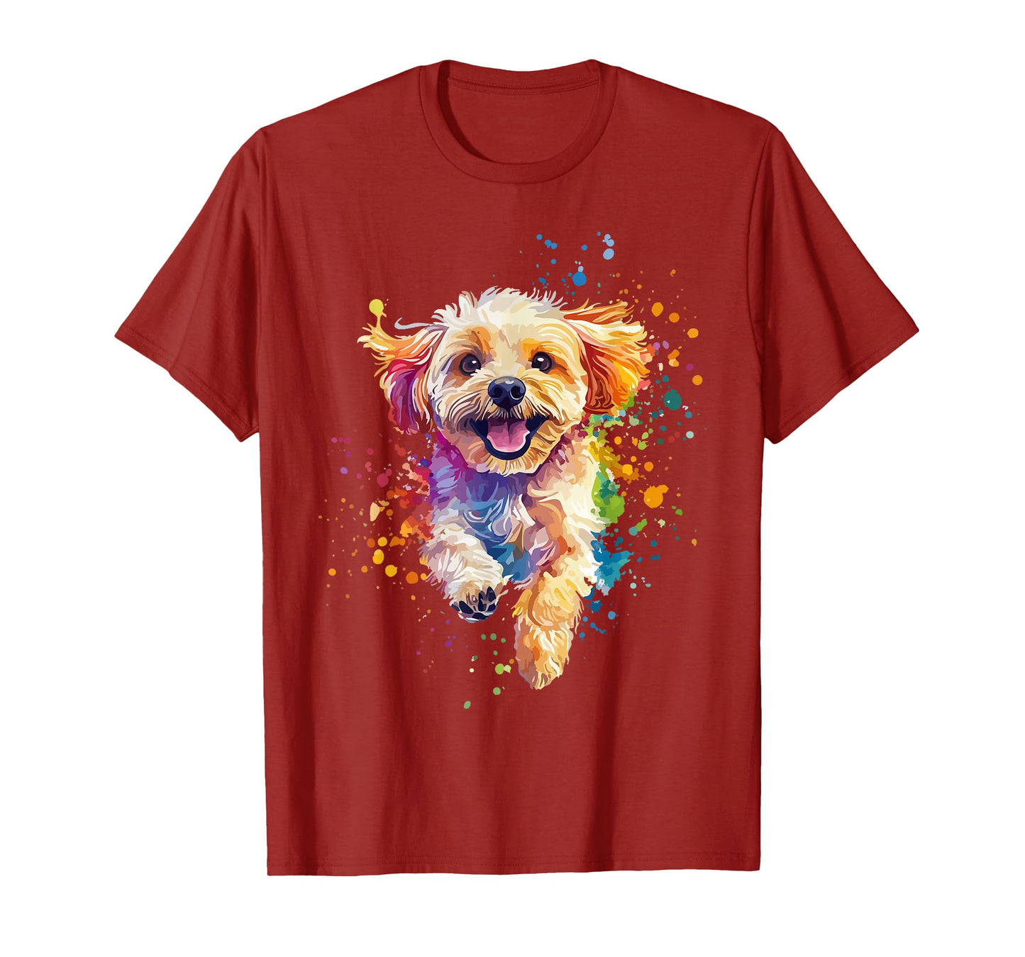 Cavapoo Lover Colorful Splash Art Cavapoo T-Shirt