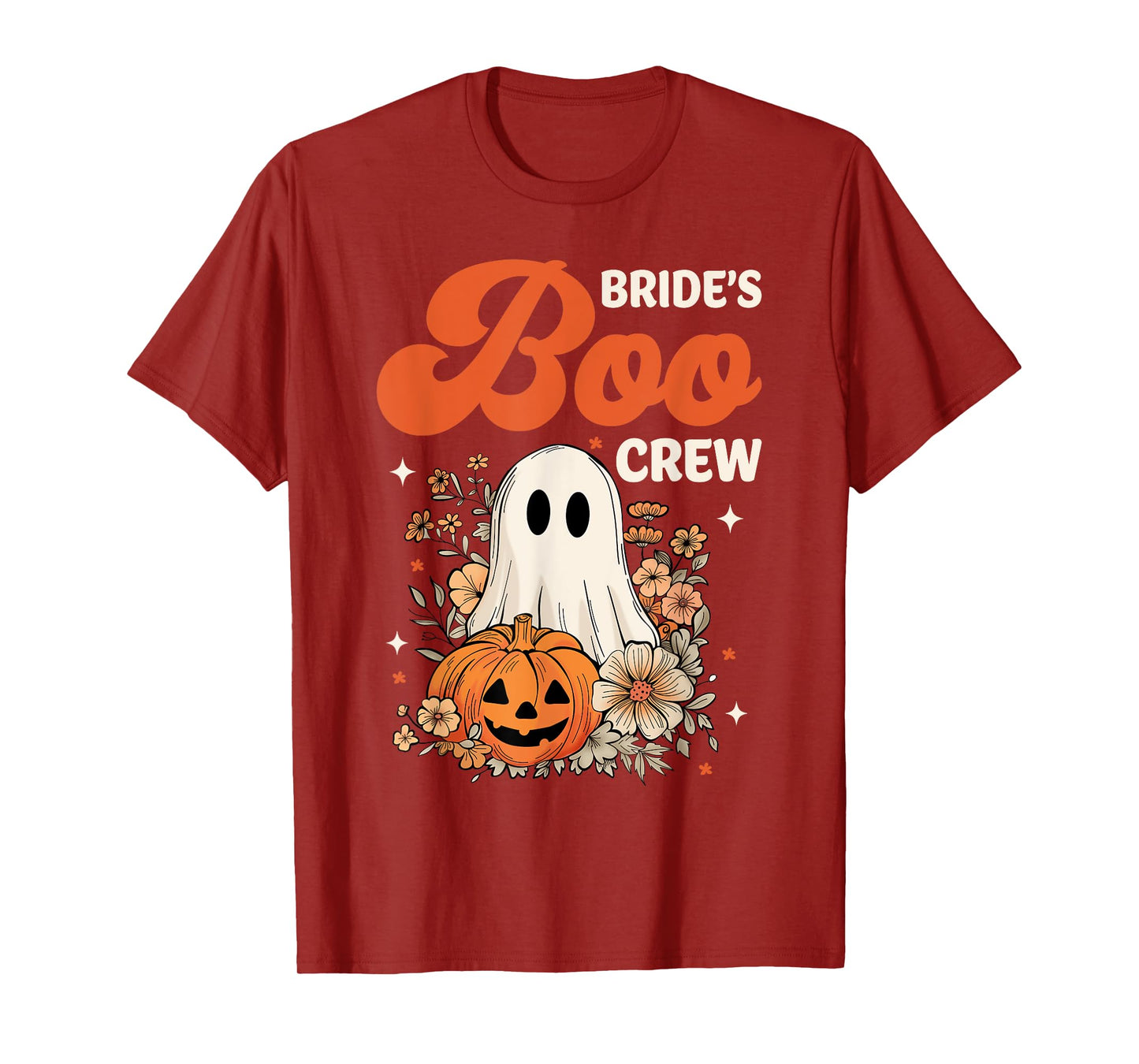 Bride's Boo Crew Wildflower Ghost Halloween Bachelorette T-Shirt