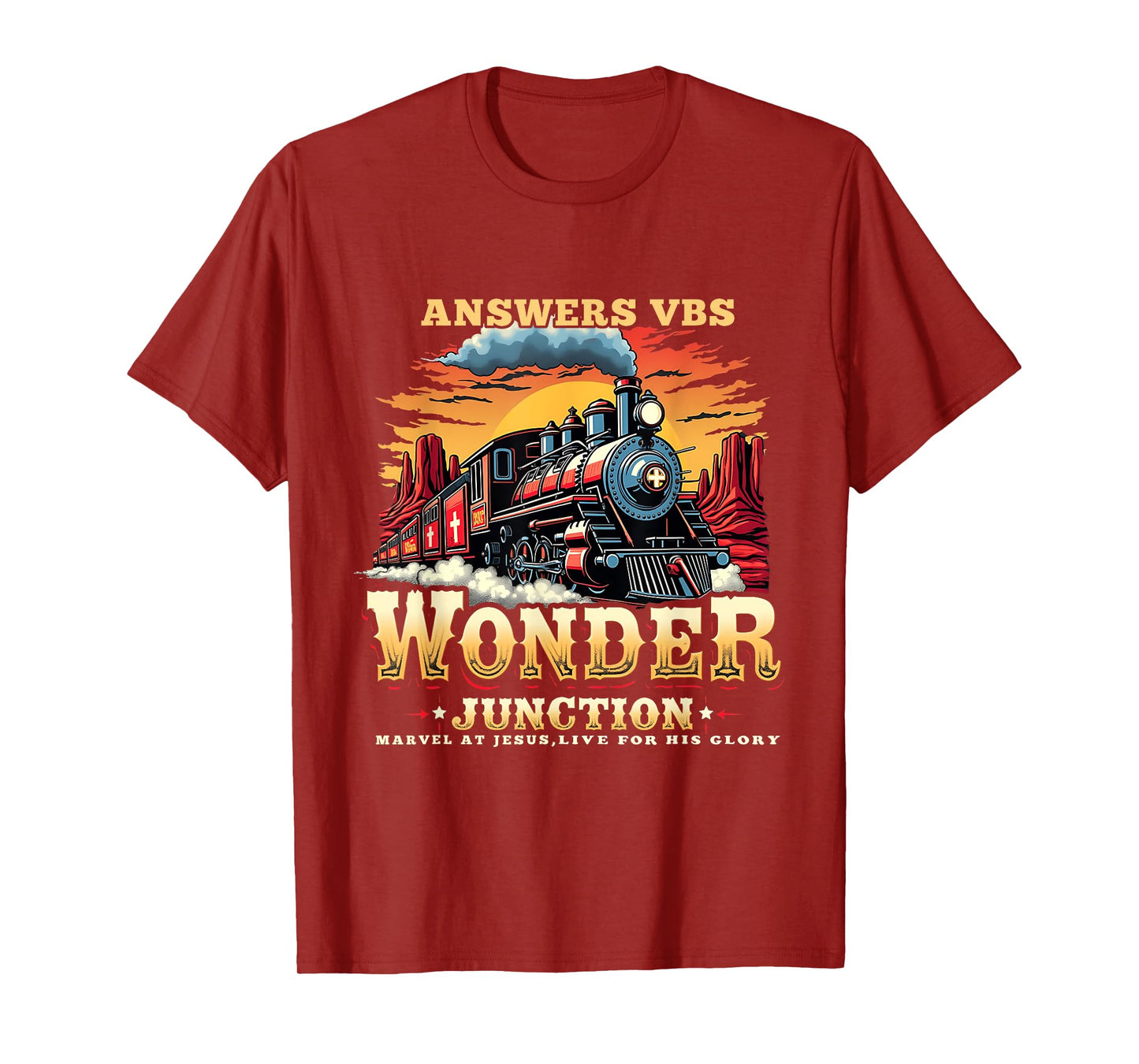 Answers VBS Wonder Junction Christian Train Theme Apparel T-Shirt
