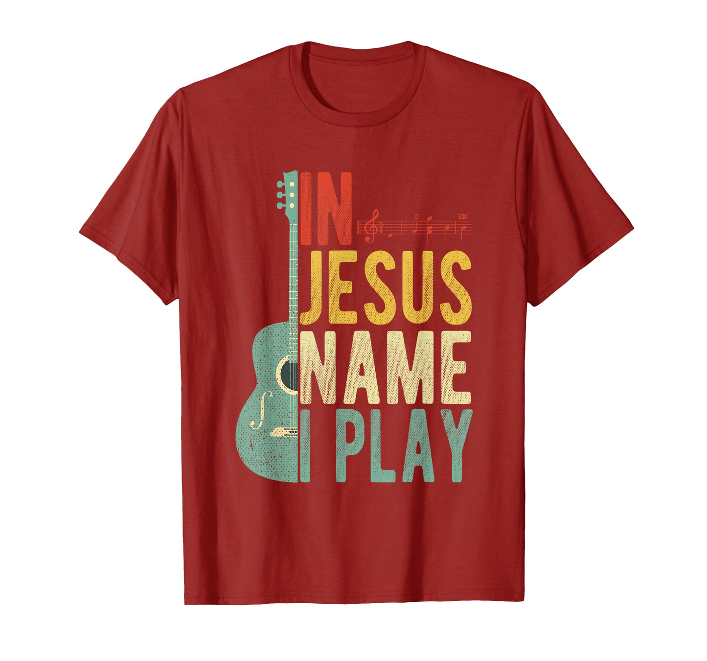 In Jesus Name I Play Guitar T-Shirt