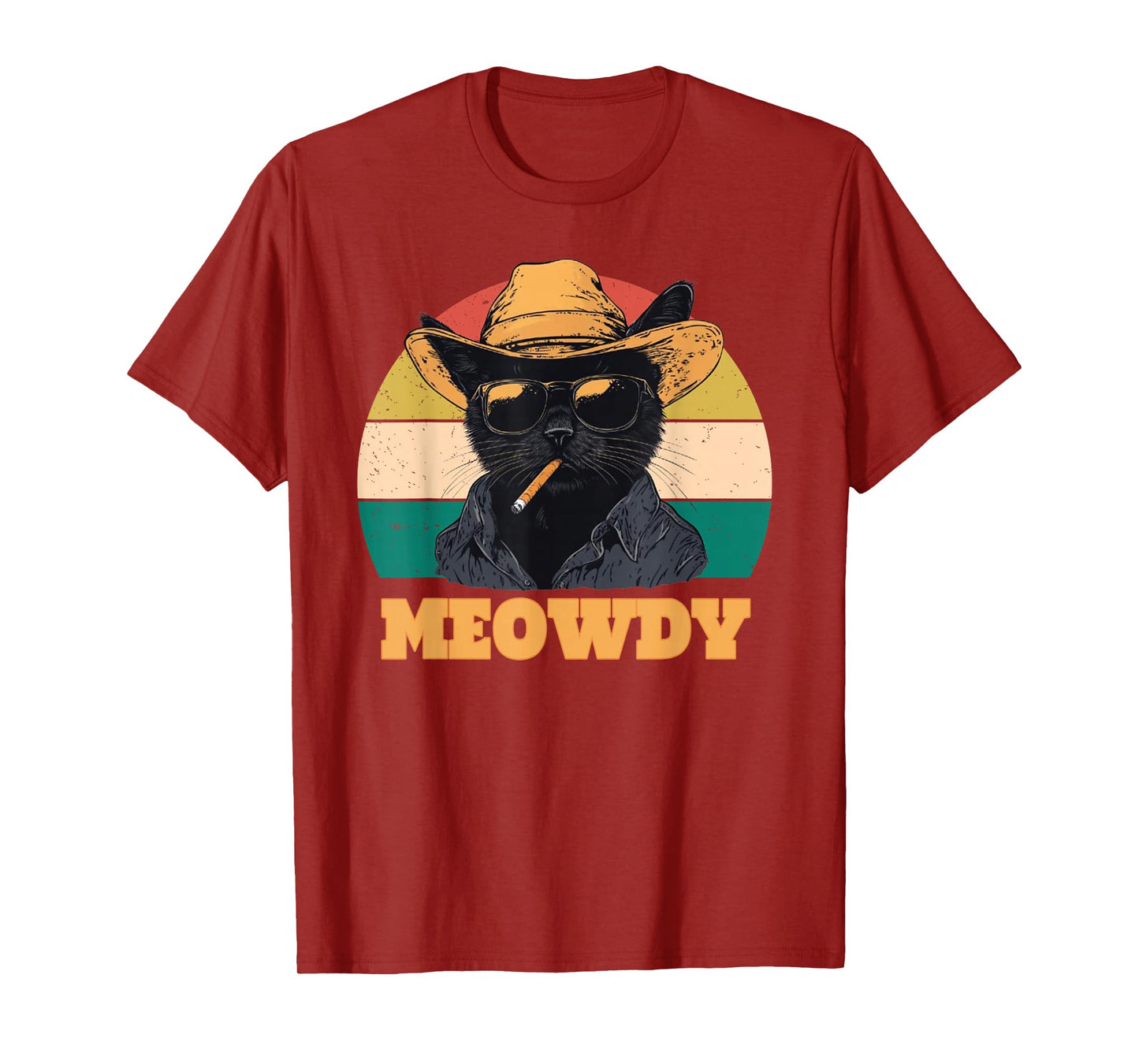 Retro Vintage Meowdy Partner Cowboy Cat Vintage T-Shirt