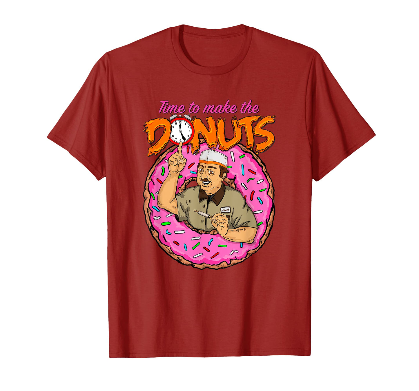 Time To Make The Donuts - funny vintage retro 80's humor tee T-Shirt