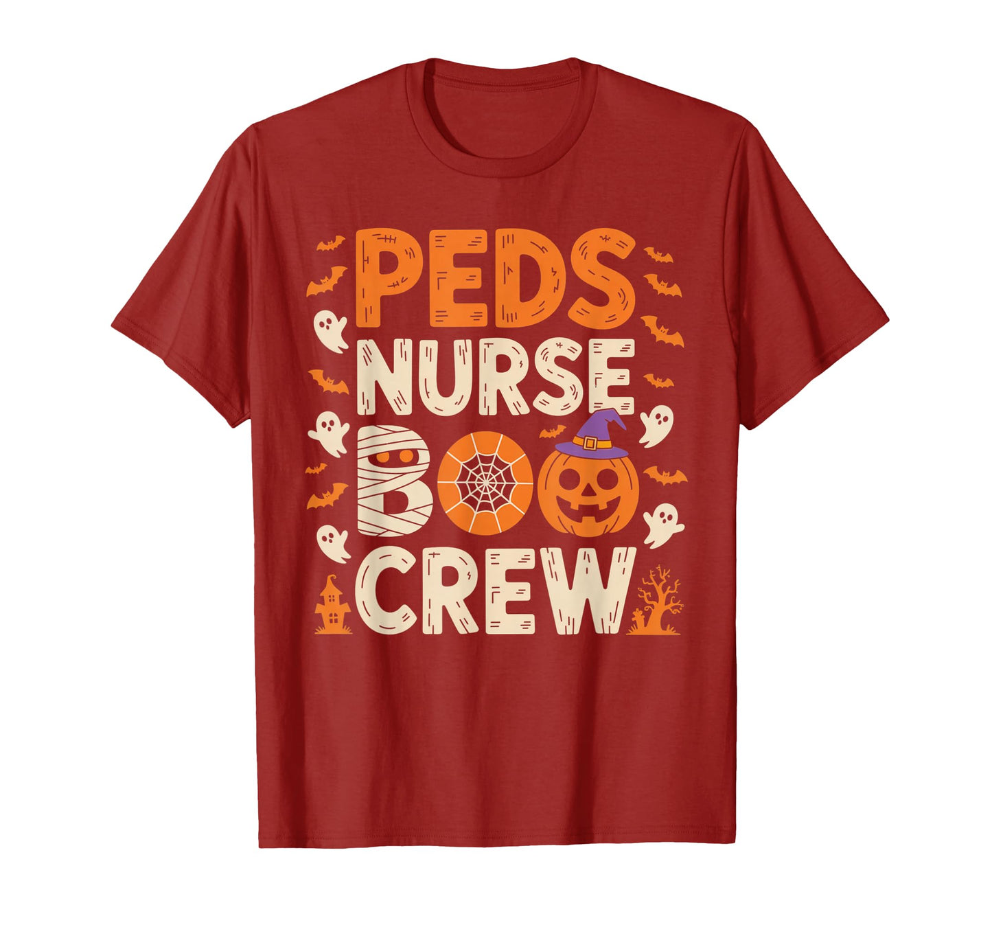 Peds Nurse Boo Crew Halloween Matching Group Outfit T-Shirt