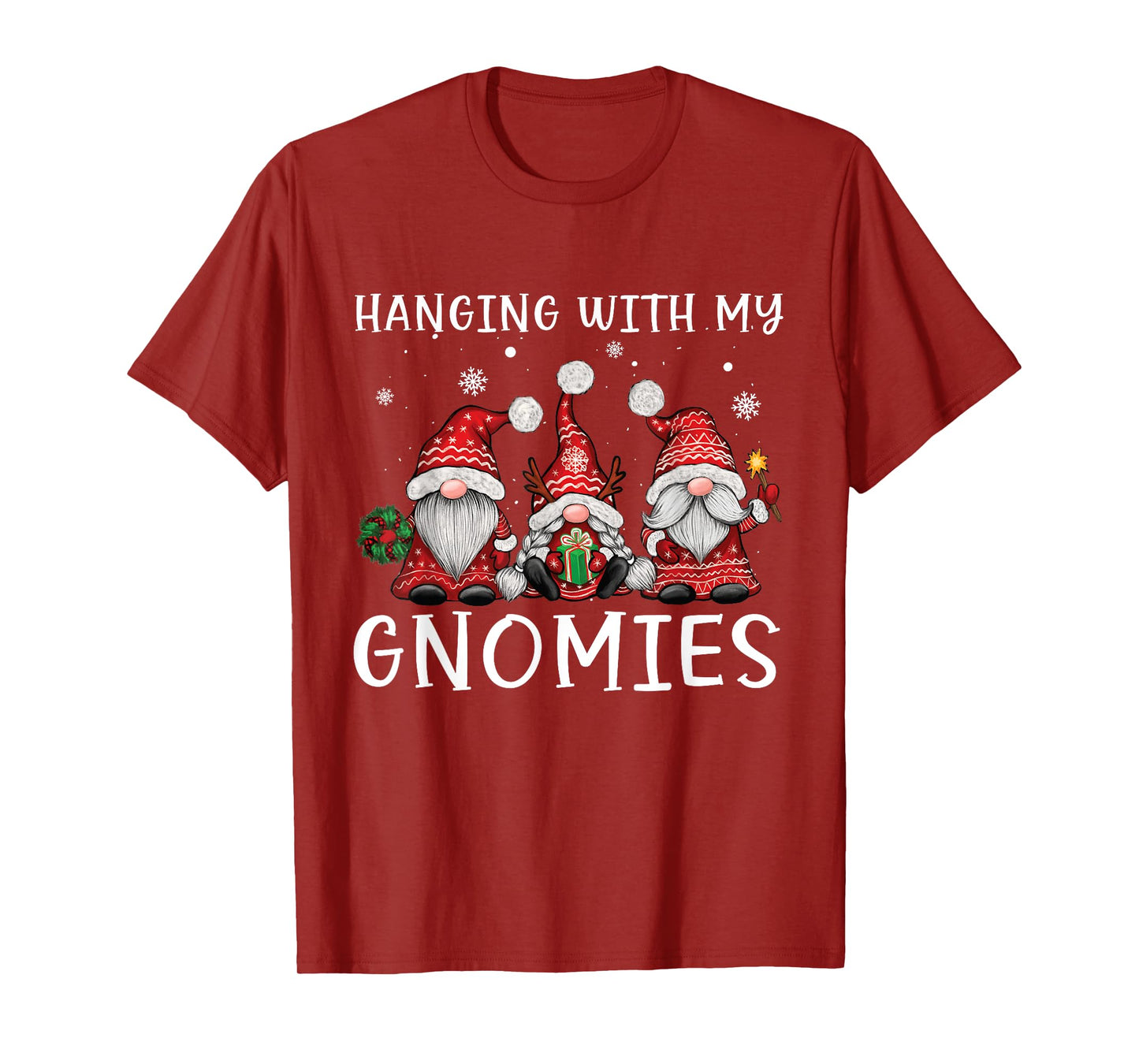 Hanging with My Gnomies Matching Family Christmas Gnome T-Shirt