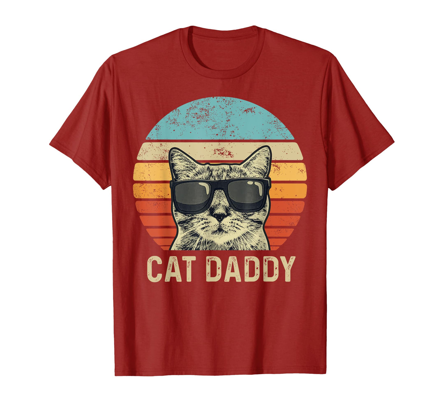 Cat Daddy Retro Cat Sunglasses Cool Cat Dad Gift Fathers Day T-Shirt for Men Women Girls Kids