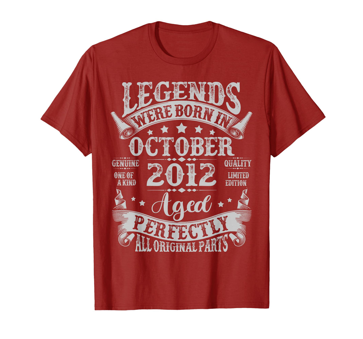 13 Year Old Legend since October 2012 13th Birthday Boy Girl T-Shirt