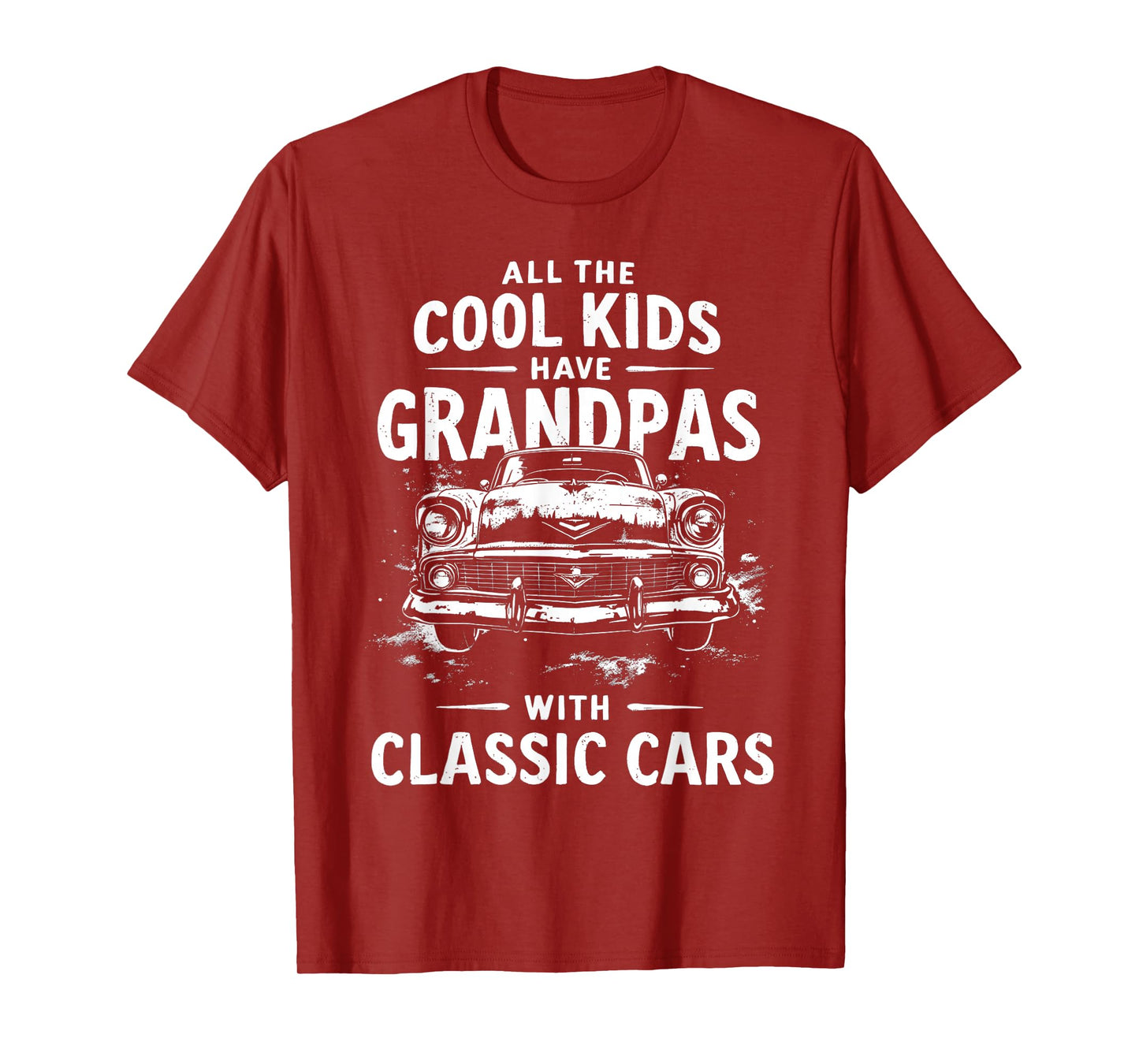 Car Guy Grandpas With Classic Cars Dad Old Car Enthusiast T-Shirt