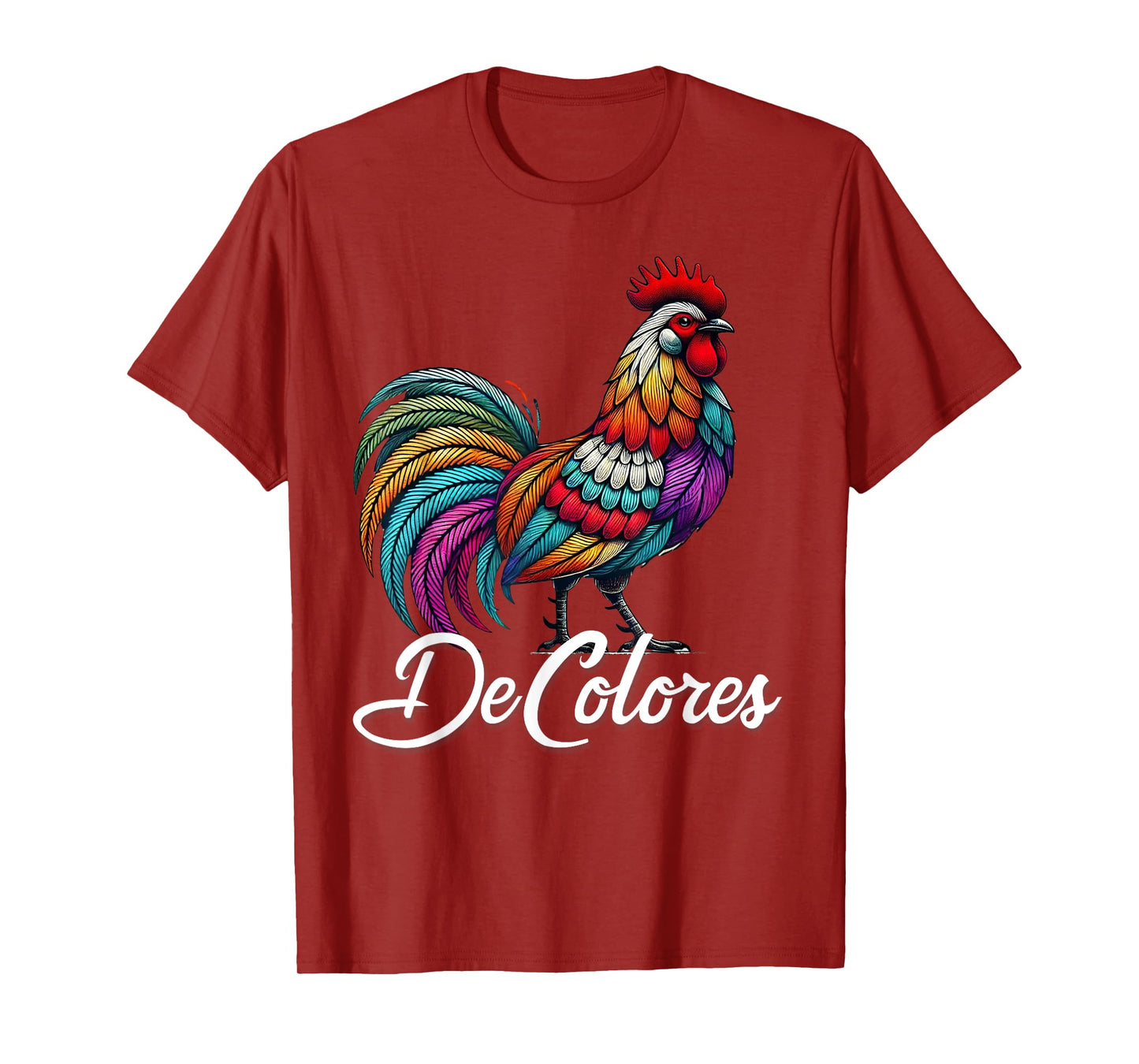 DeColores Cursillo Rainbow Rooster Catholic T-Shirt