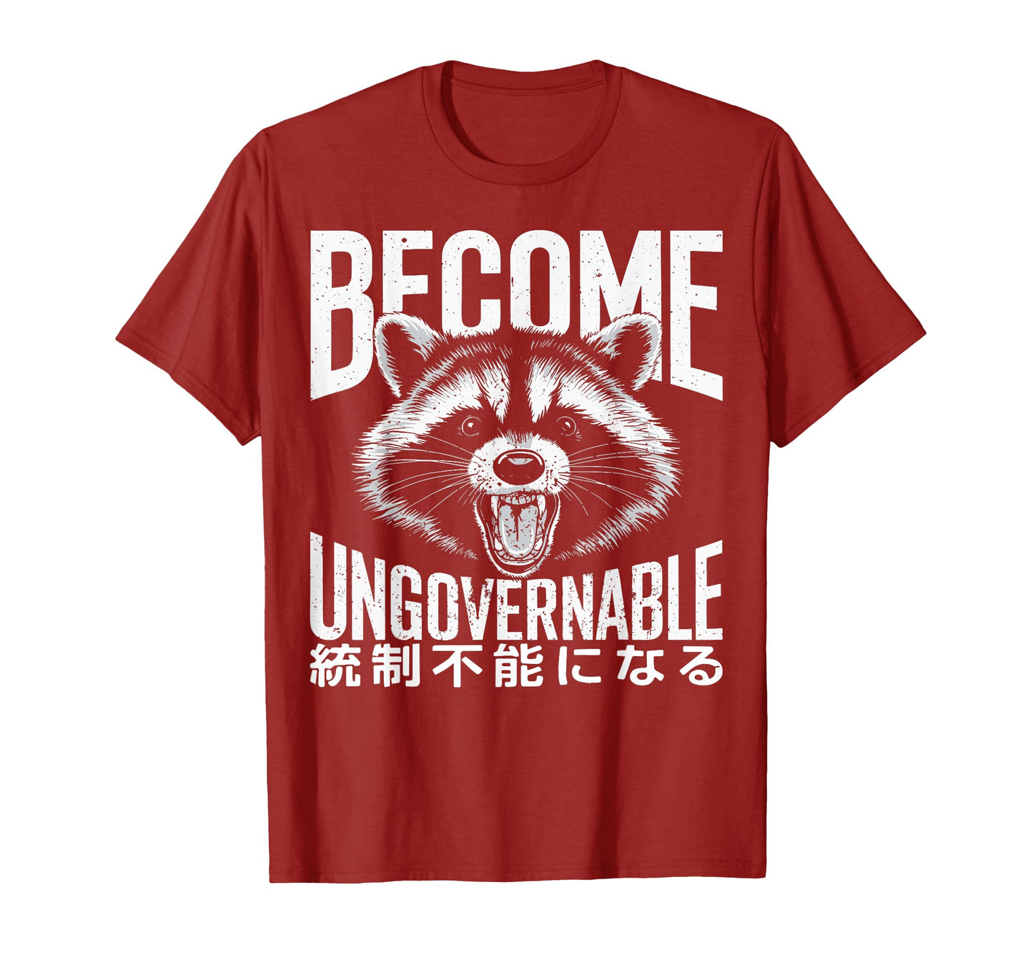 Vintage Angry Raccoon Become Ungovernable Trash Panda Meme T-Shirt