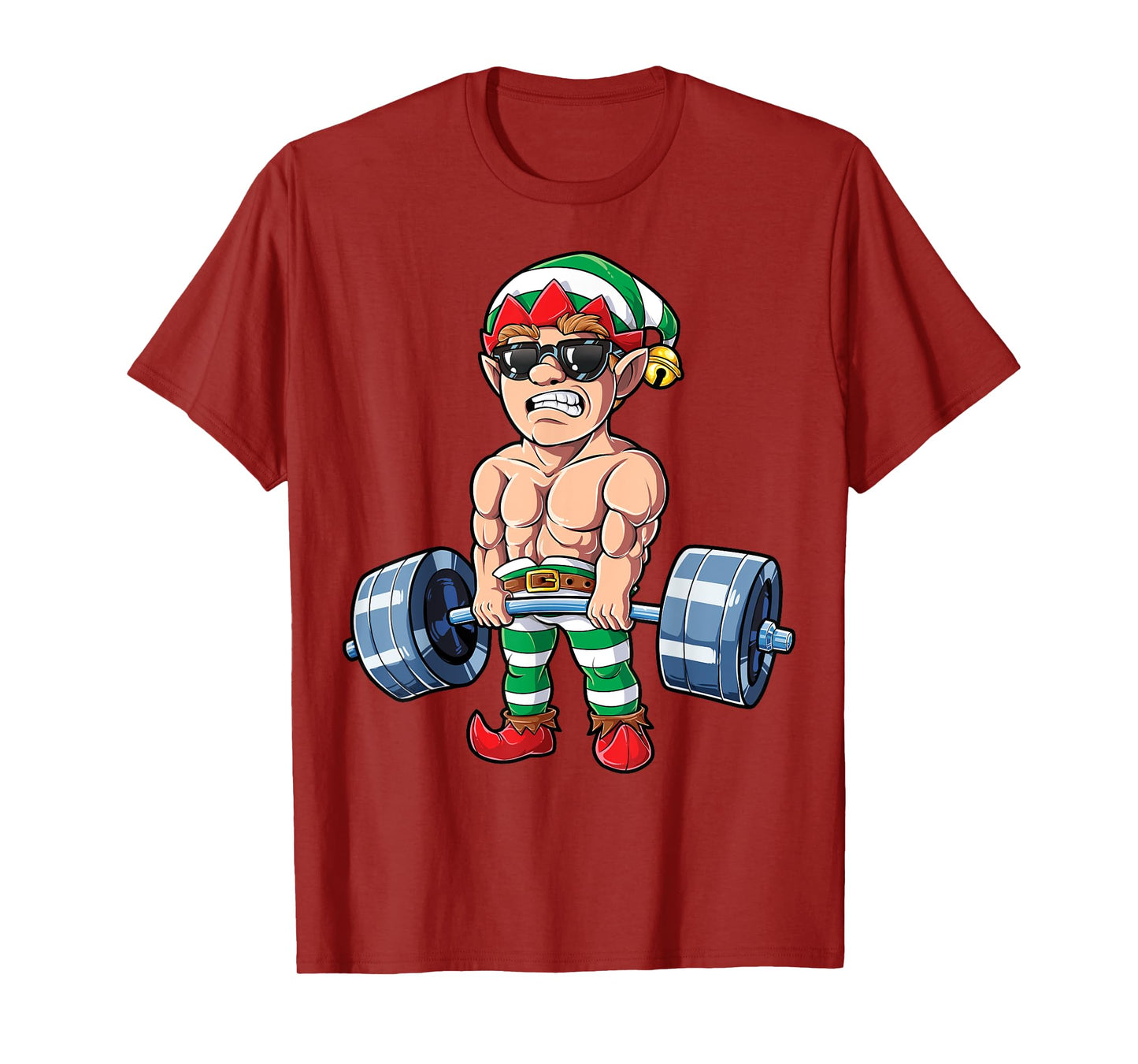 Eleven Weightlifting Christmas Fitness Gym Deadlift Xmas Men T-Shirt