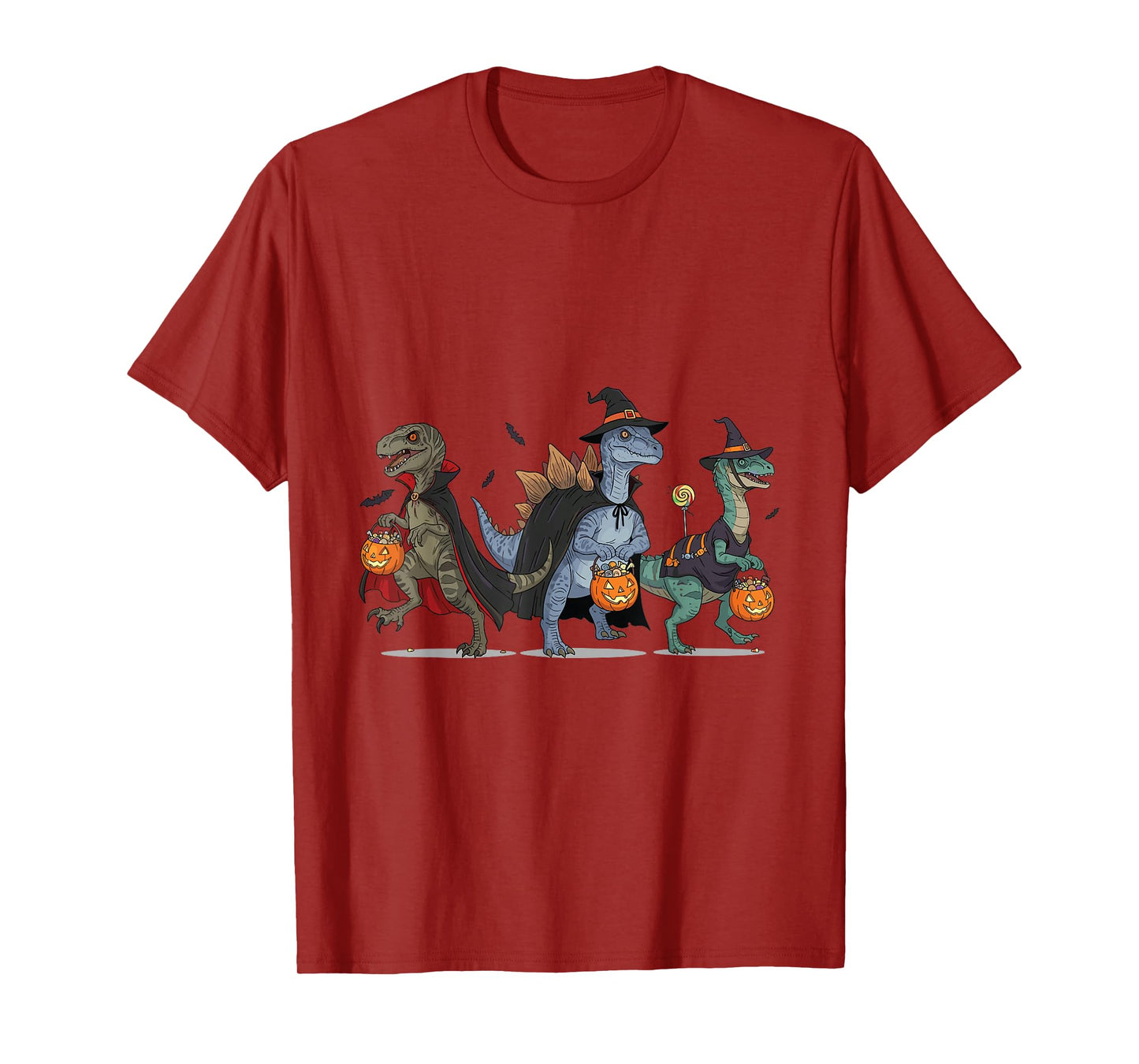 Halloween Dinosaur Candy Squad Funny Cute T-Shirt