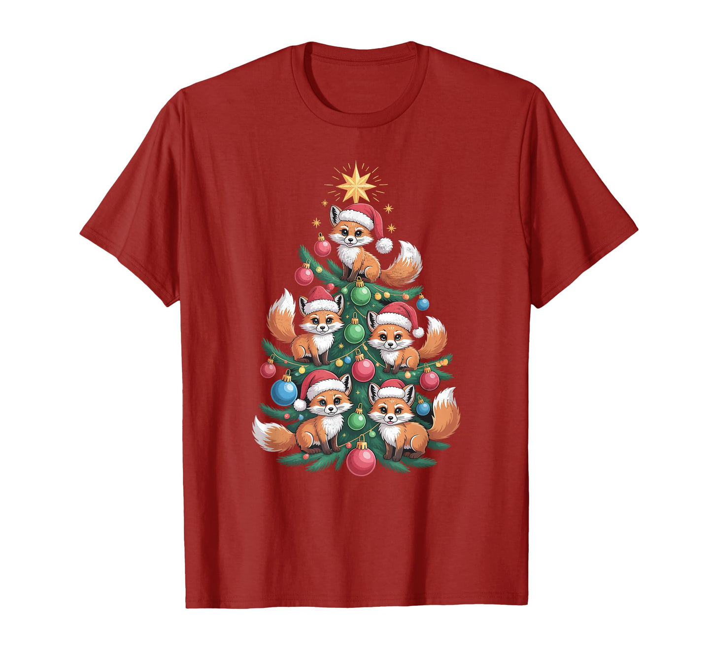 Fox Christmas Tree T-Shirt