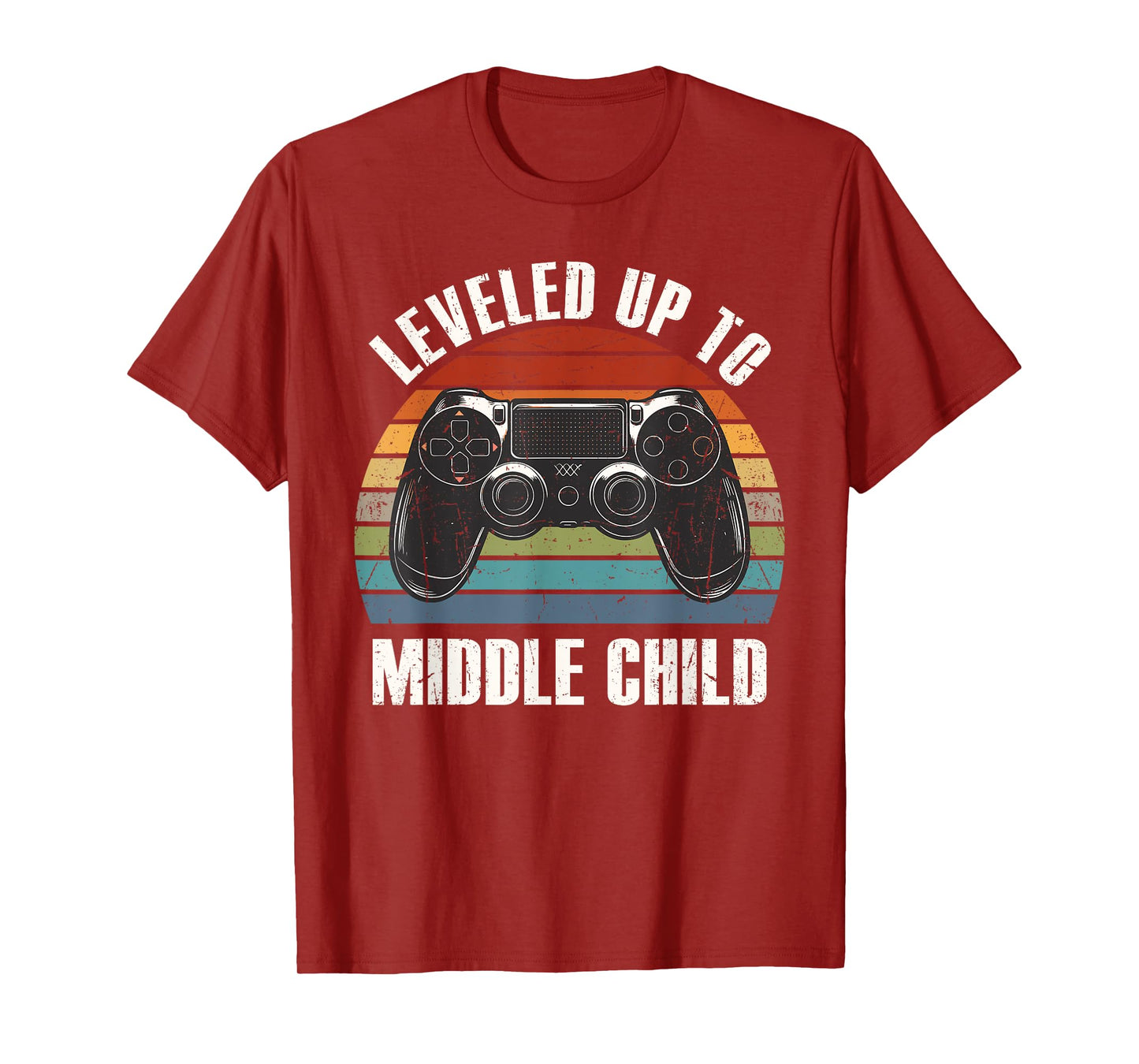 Leveled Up To Middle Child Promoted To Future Middle Child T-Shirt