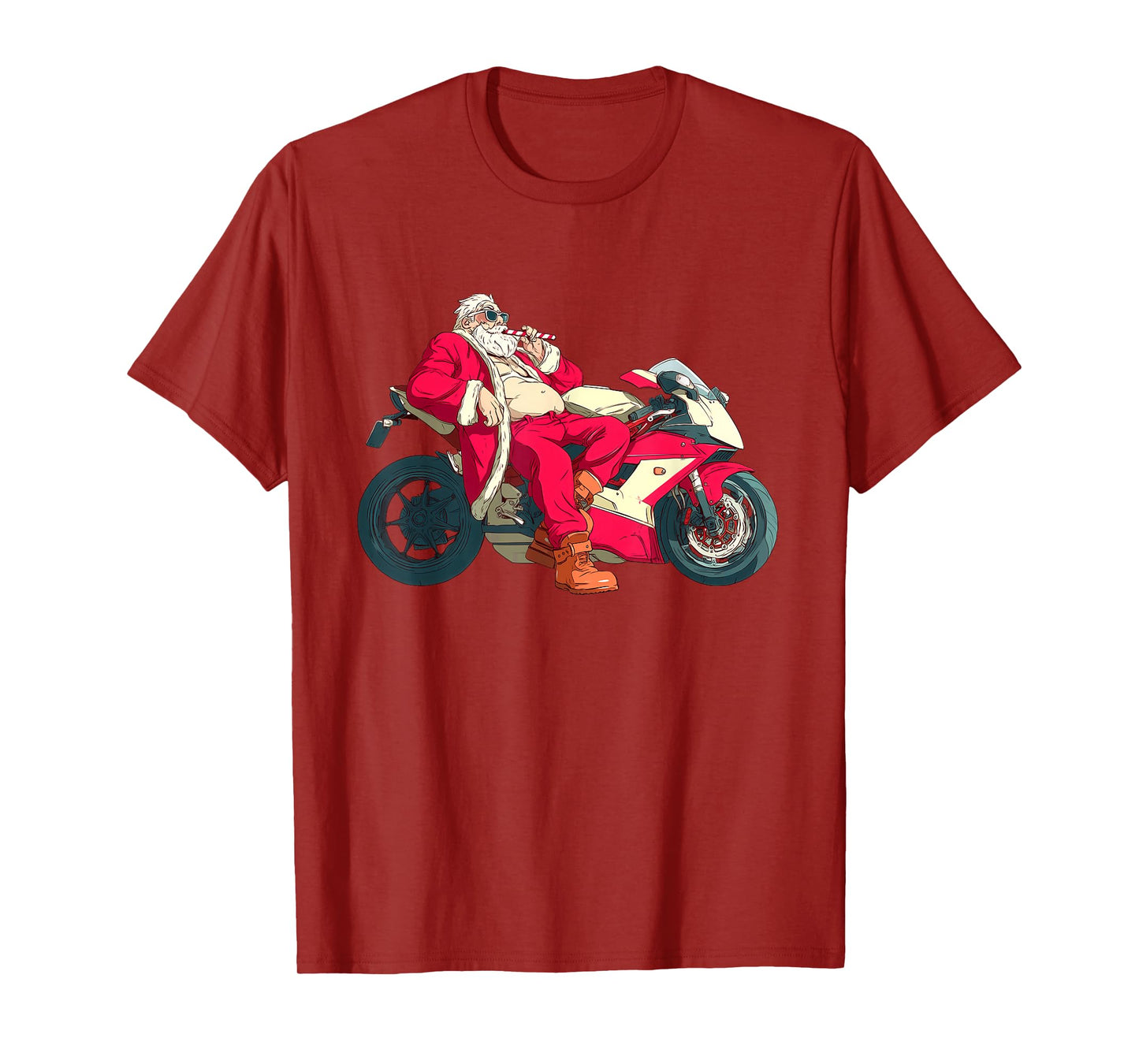 Naughty Motorbike Santa Costume for Motorcycles Lovers T-Shirt