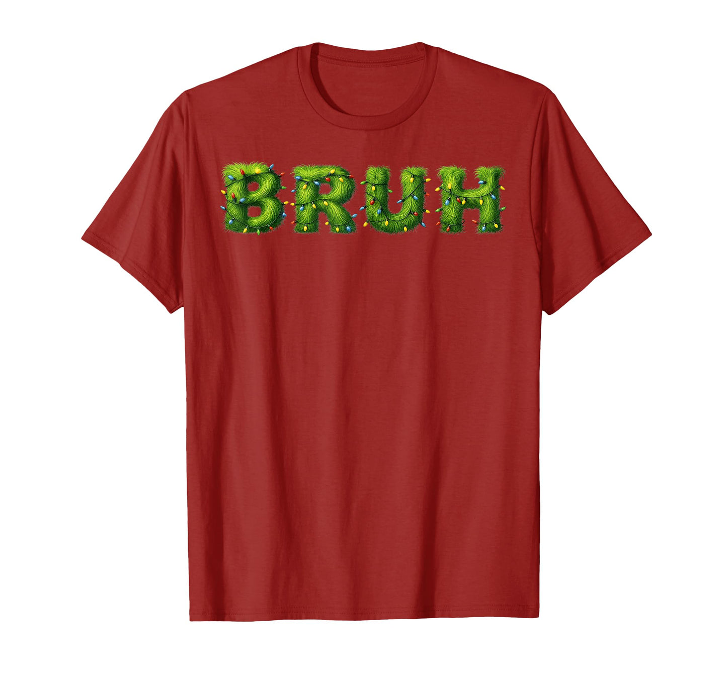 Funny Bruh Christmas Tree Xmas Pjs Pajamas Pajama Men Boy T-Shirt