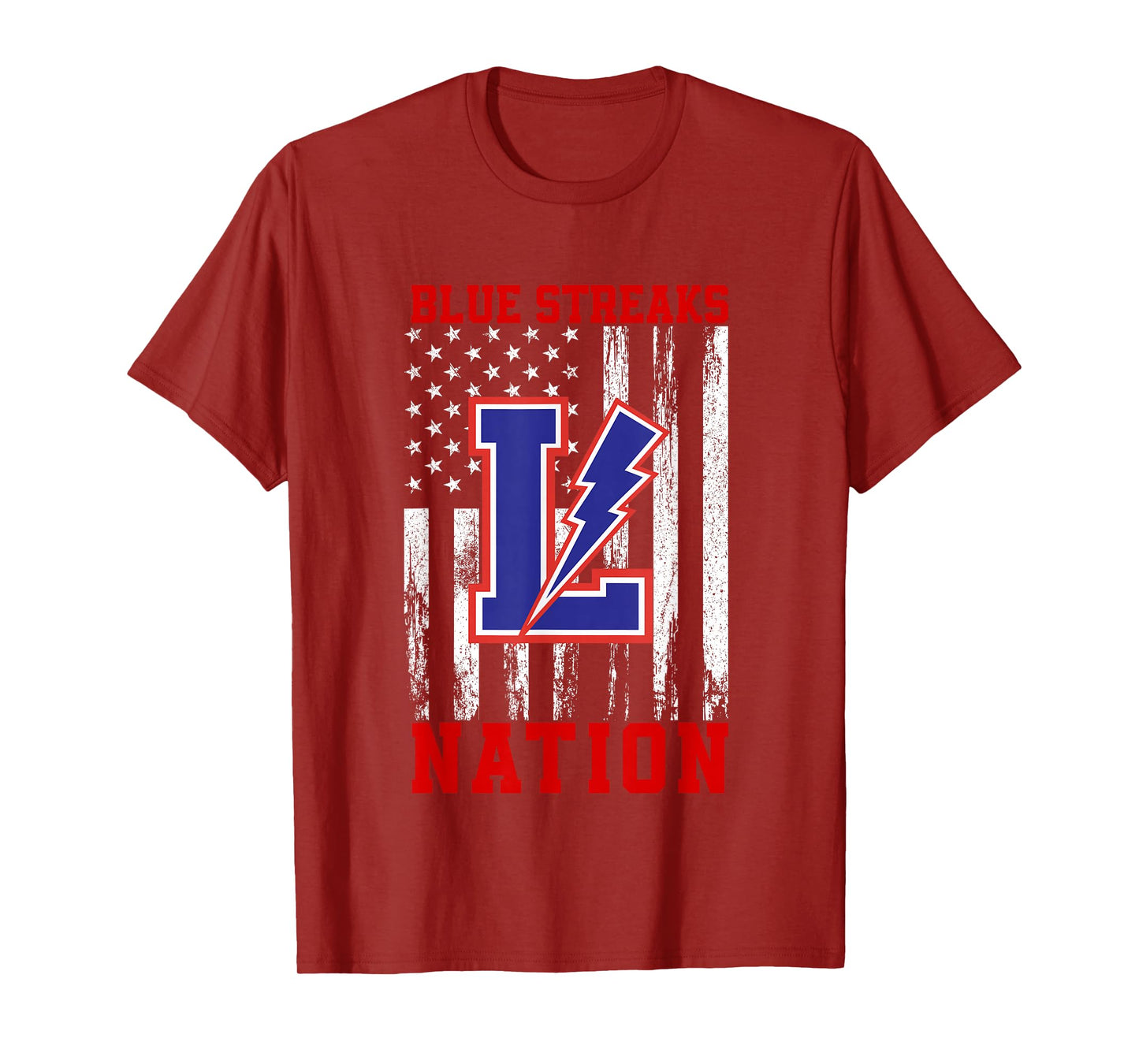 Lake Blue Streaks Logo Nation HS T-Shirt