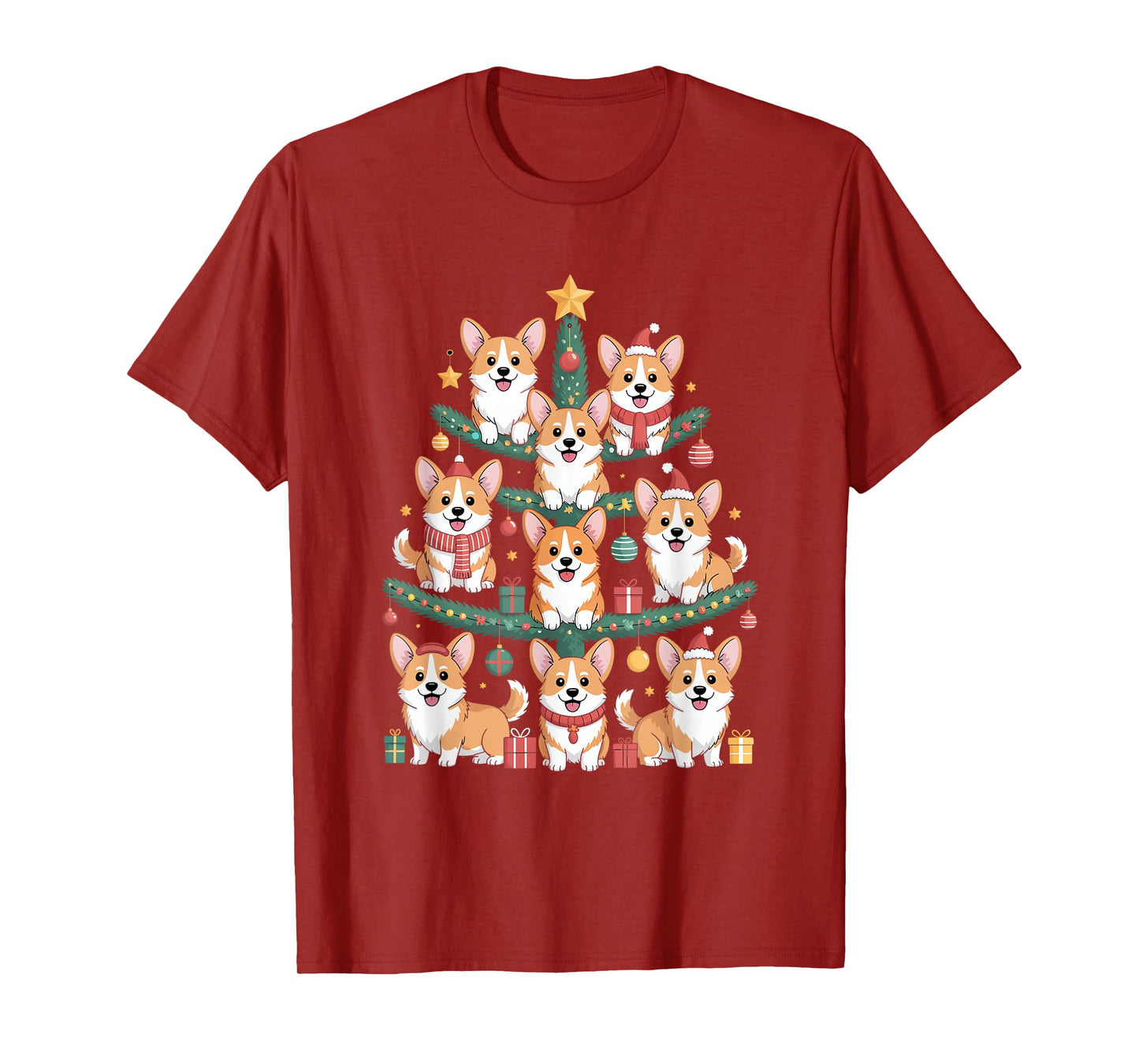 Corgi Christmas Tree Shirt - Cute Holiday Dog Lovers T-Shirt