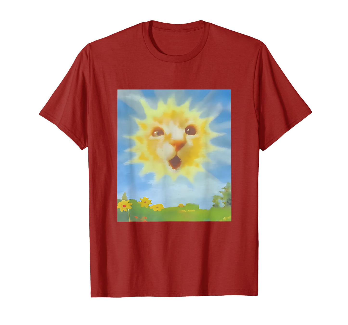 Cat as a Sunshine Sunrise Cat Face Morning Vibes T-Shirt