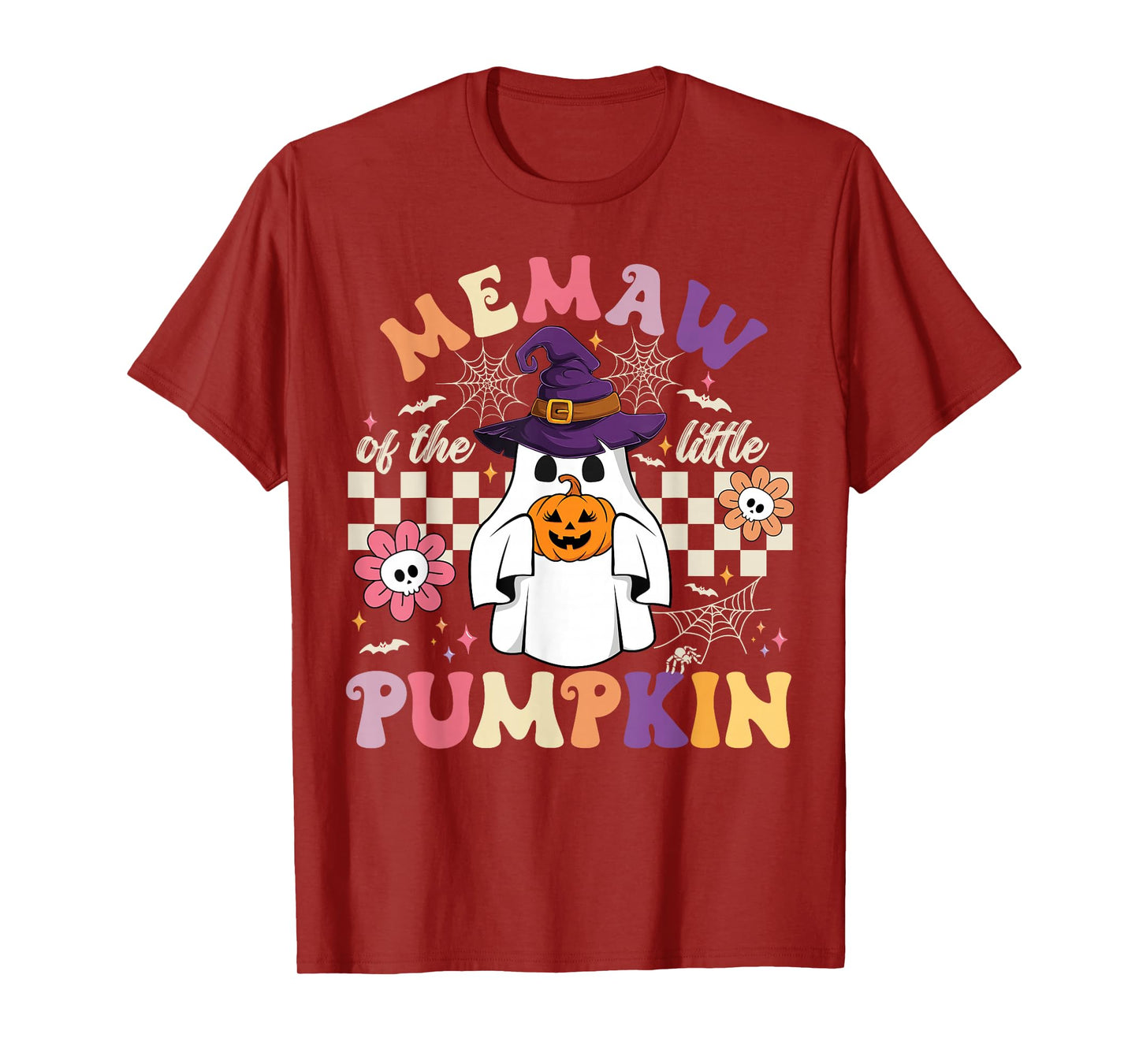 Memaw of The Little Pumpkin Halloween Spooky Ghost T-Shirt