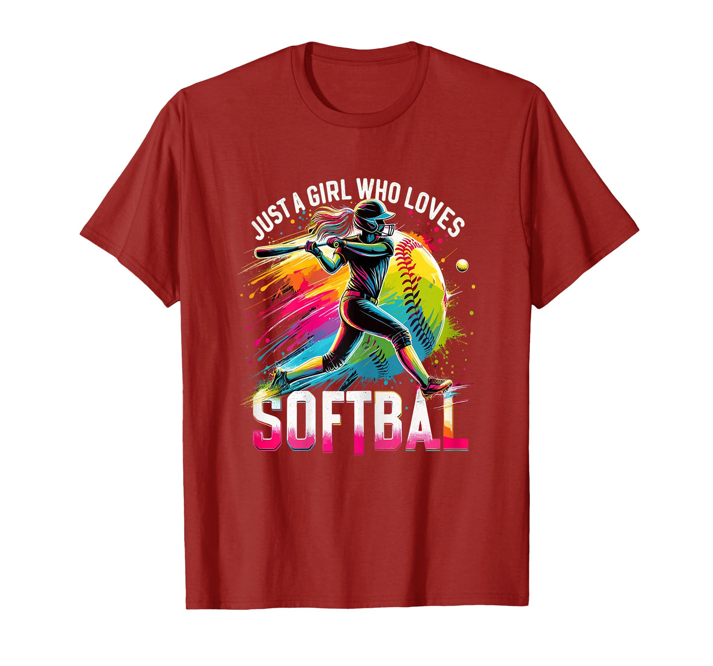 Just A Girl Who Loves Softball T-Shirt