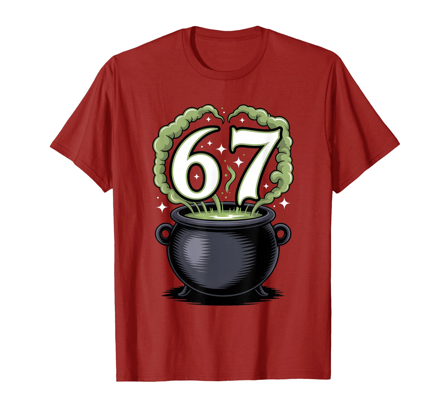 Six Seven 6 7 Funny 67 Meme Halloween Witch T-Shirt