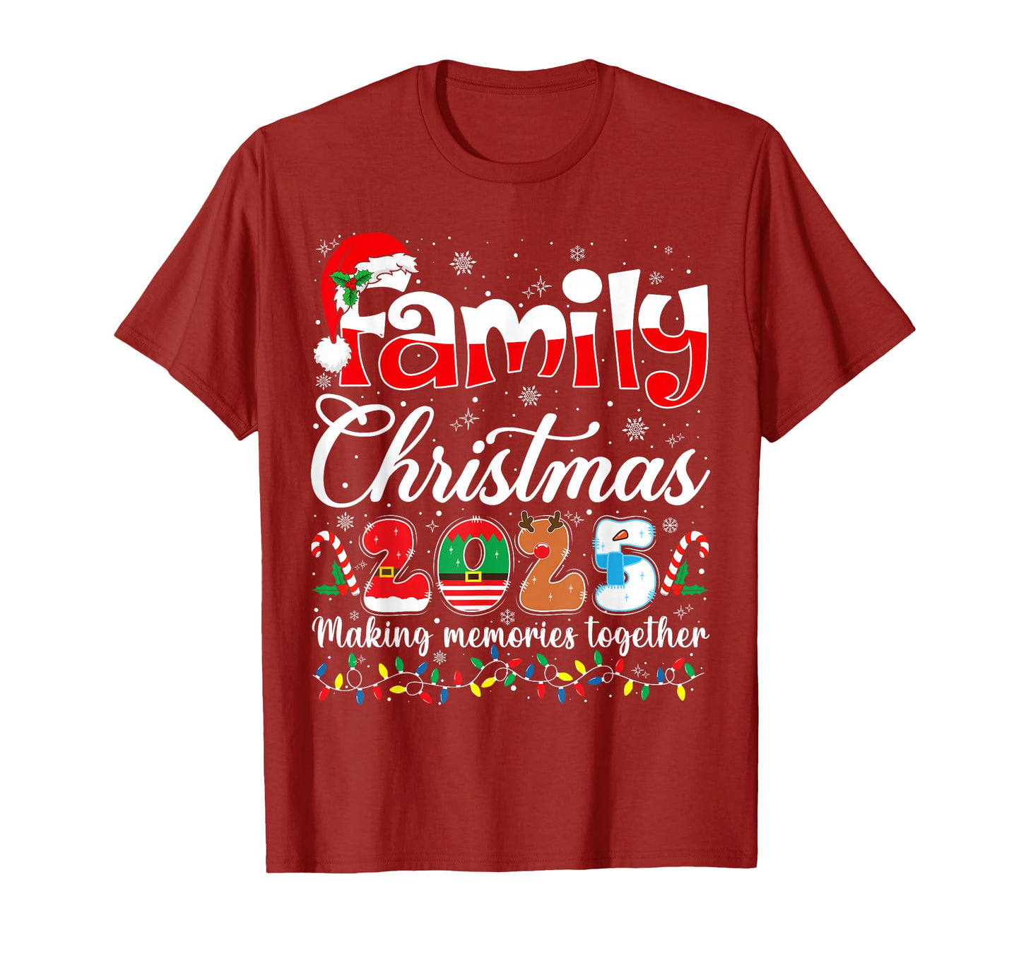 Family Christmas 2025 Matching Outfit Xmas Squad Santa T-Shirt