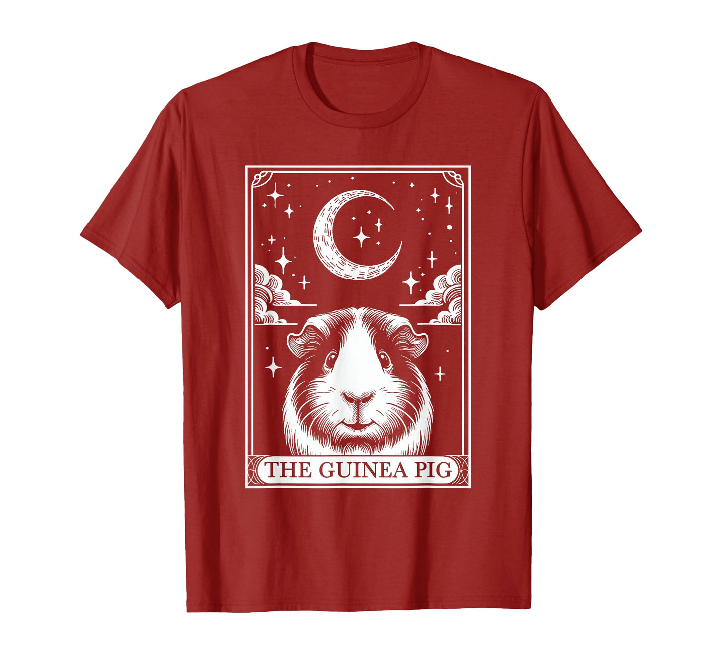 Tarot Card Vintage Crescent Moon Guinea Pig Mom Pet Lovers T-Shirt