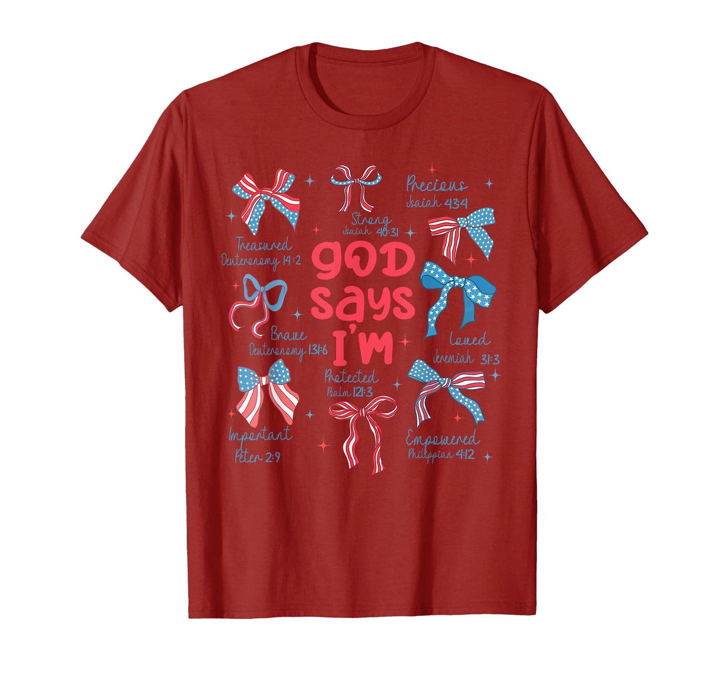 God Says I Am 4th of July Christian Jesus Independence Day T-Shirt