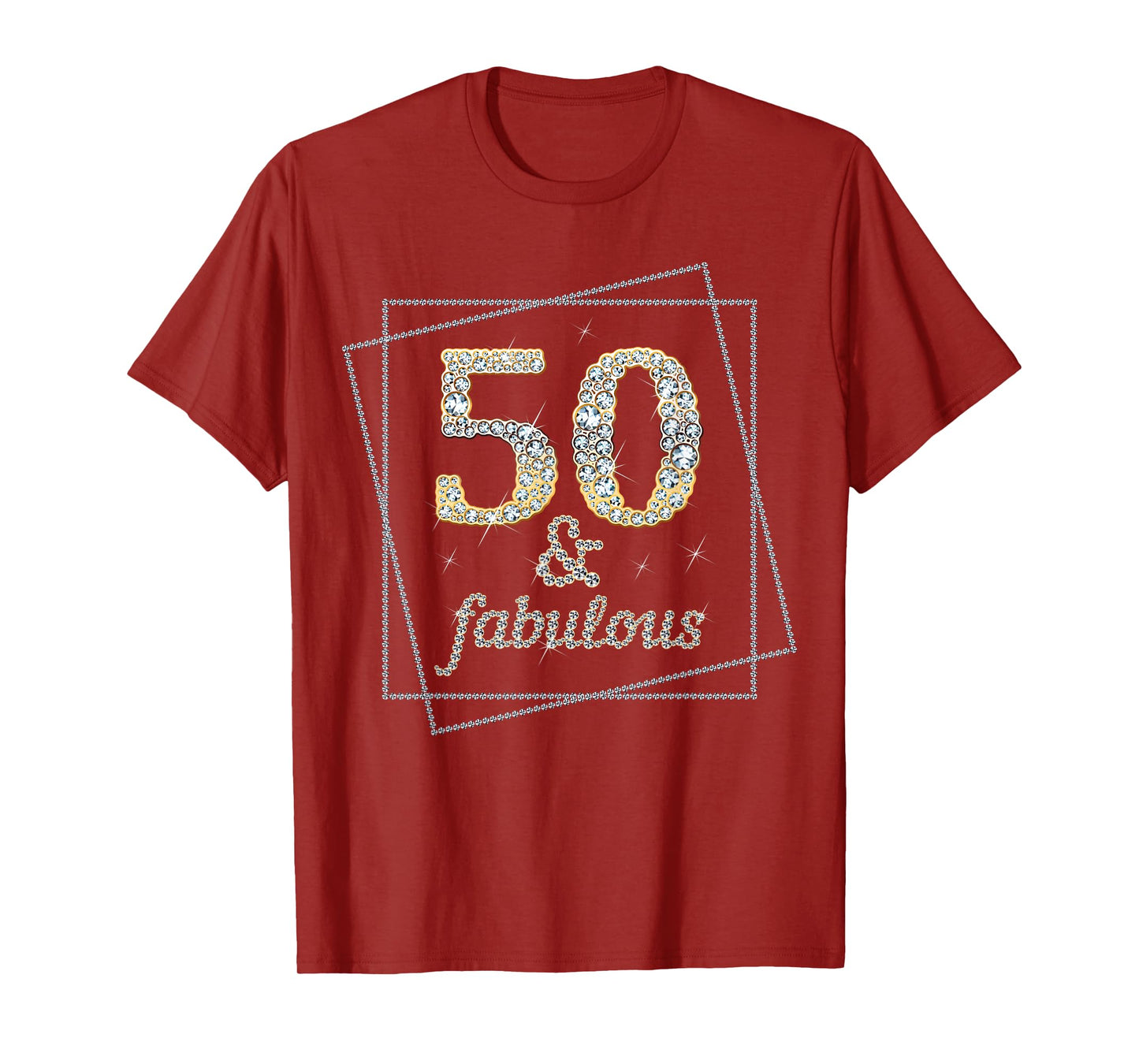 50 Years Old Lady Cute Womens 50th Birthday 50 and Fabulous T-Shirt