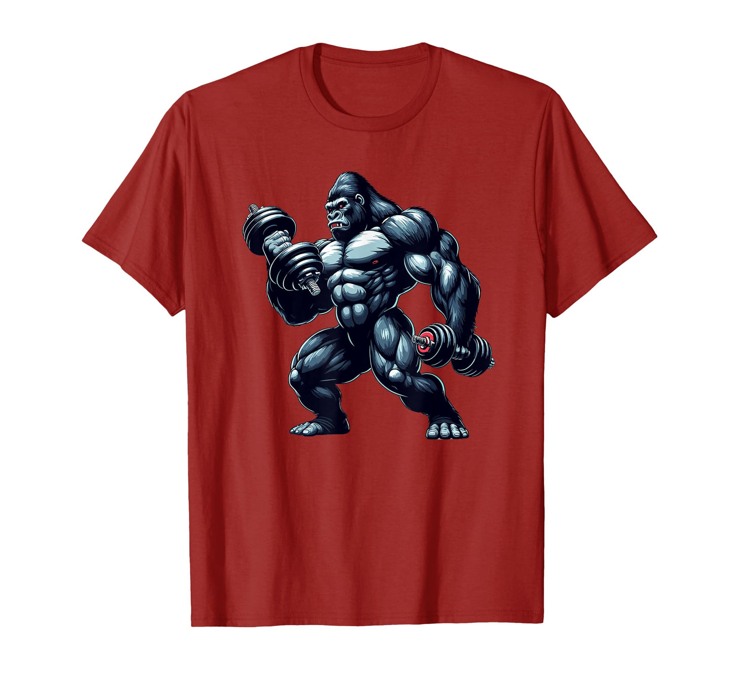 Gorilla Bodybuilder Gym Weightlifting Tee Workout Motivation T-Shirt