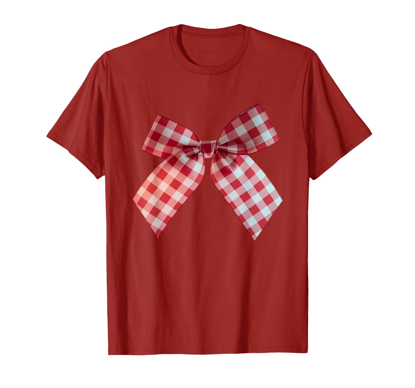 Red Gingham Bow Picnic T-Shirt