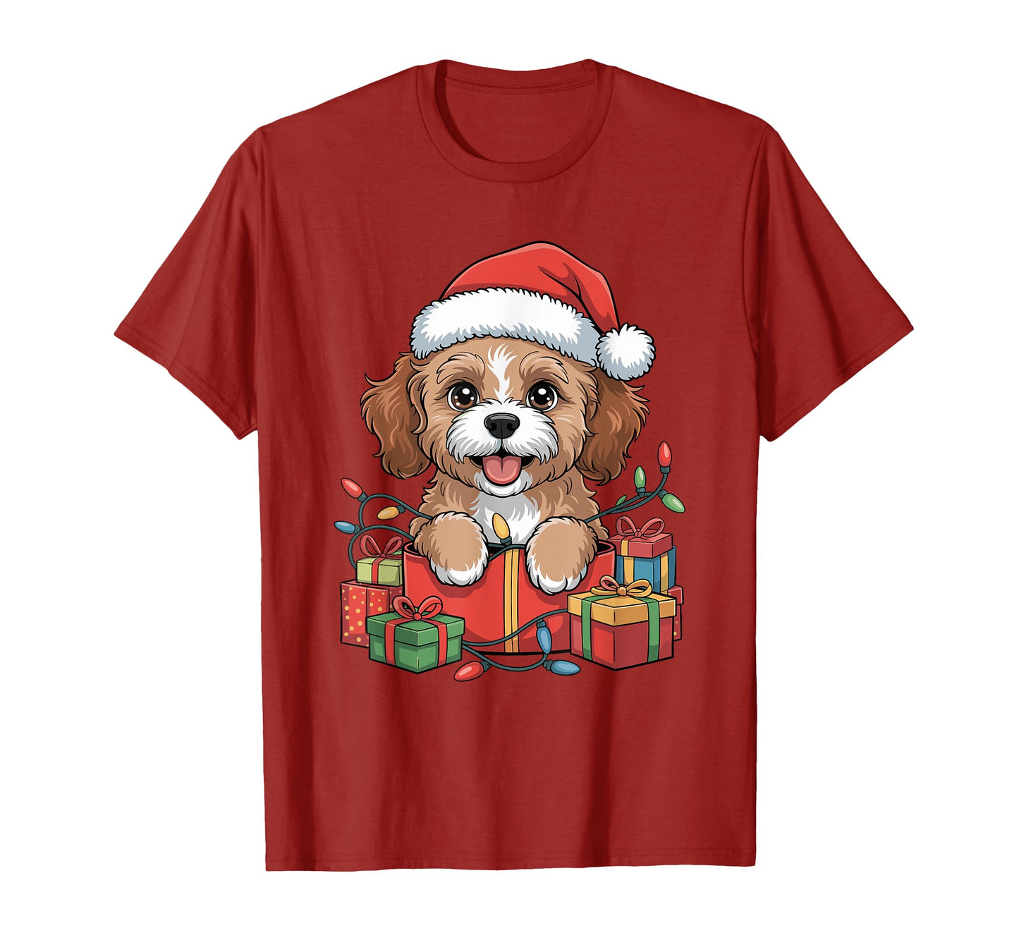 Cute Cavapoo Christmas Xmas Design Funny Dog Lover Holiday T-Shirt