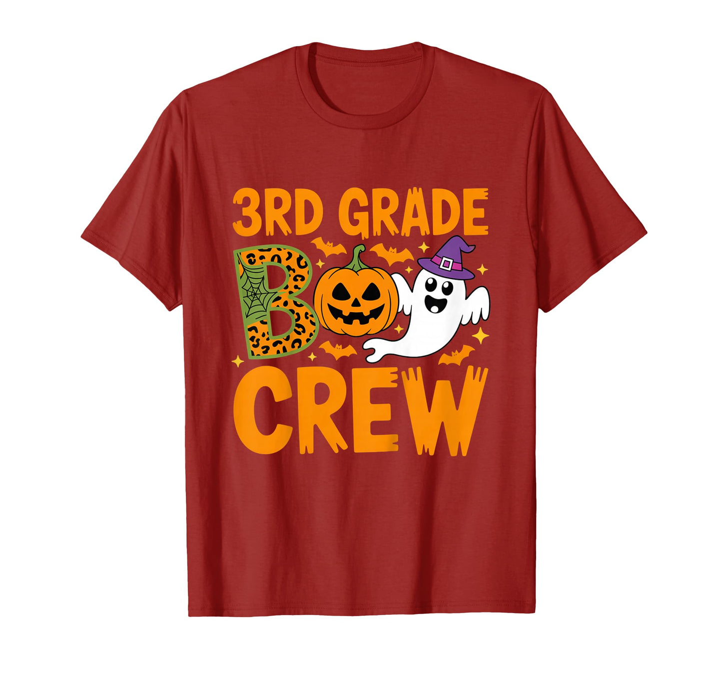 3rd Grade Boo Crew Halloween Outfit for Spooky Classroom Fun T-Shirt