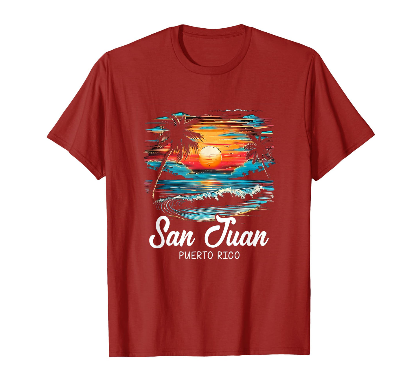 Family Vacation Retro Sunset Puerto Rico San Juan T-Shirt