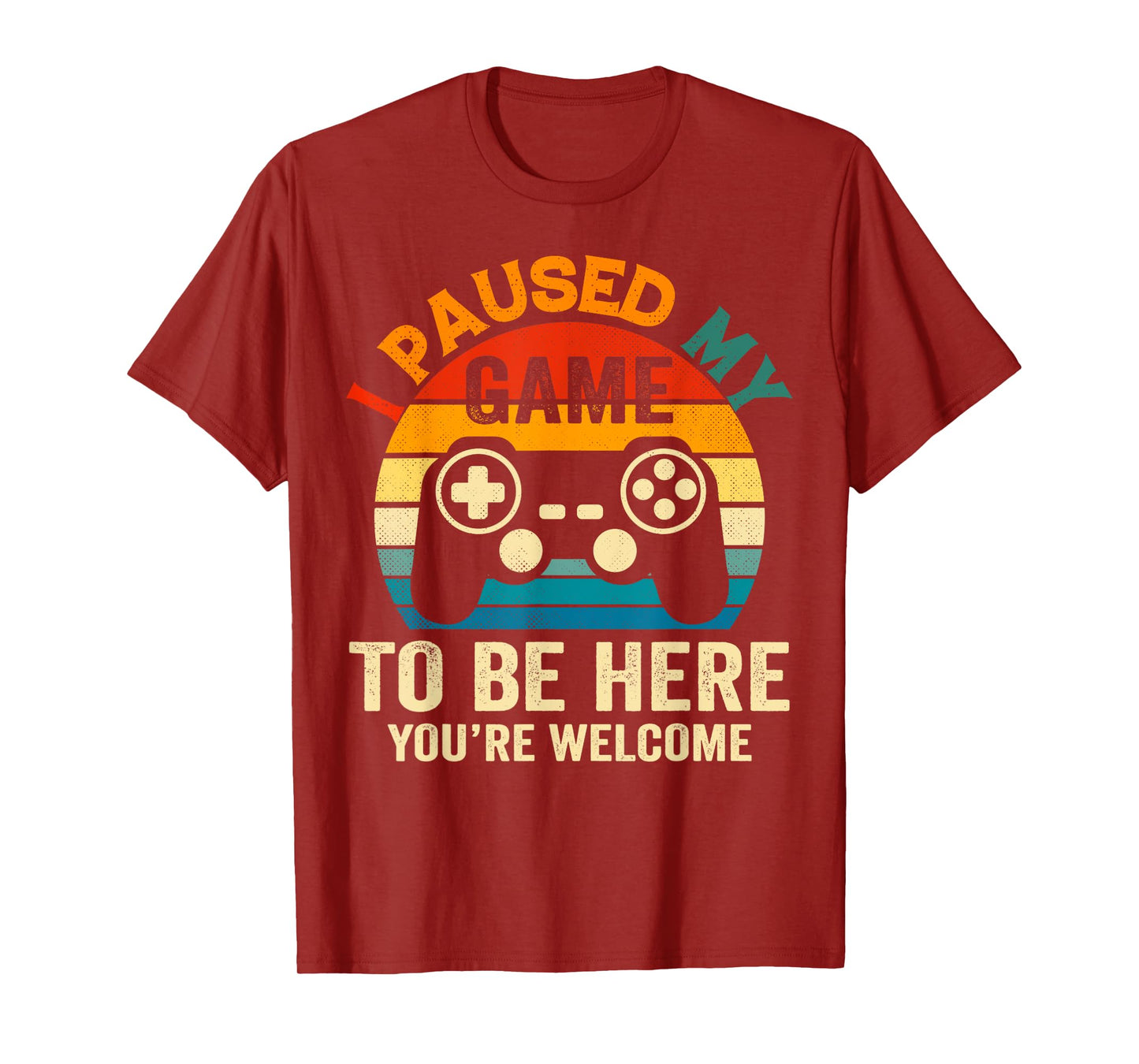 I Paused My Game To Be Here Thanksgiving Kid Boys Gamer T-Shirt