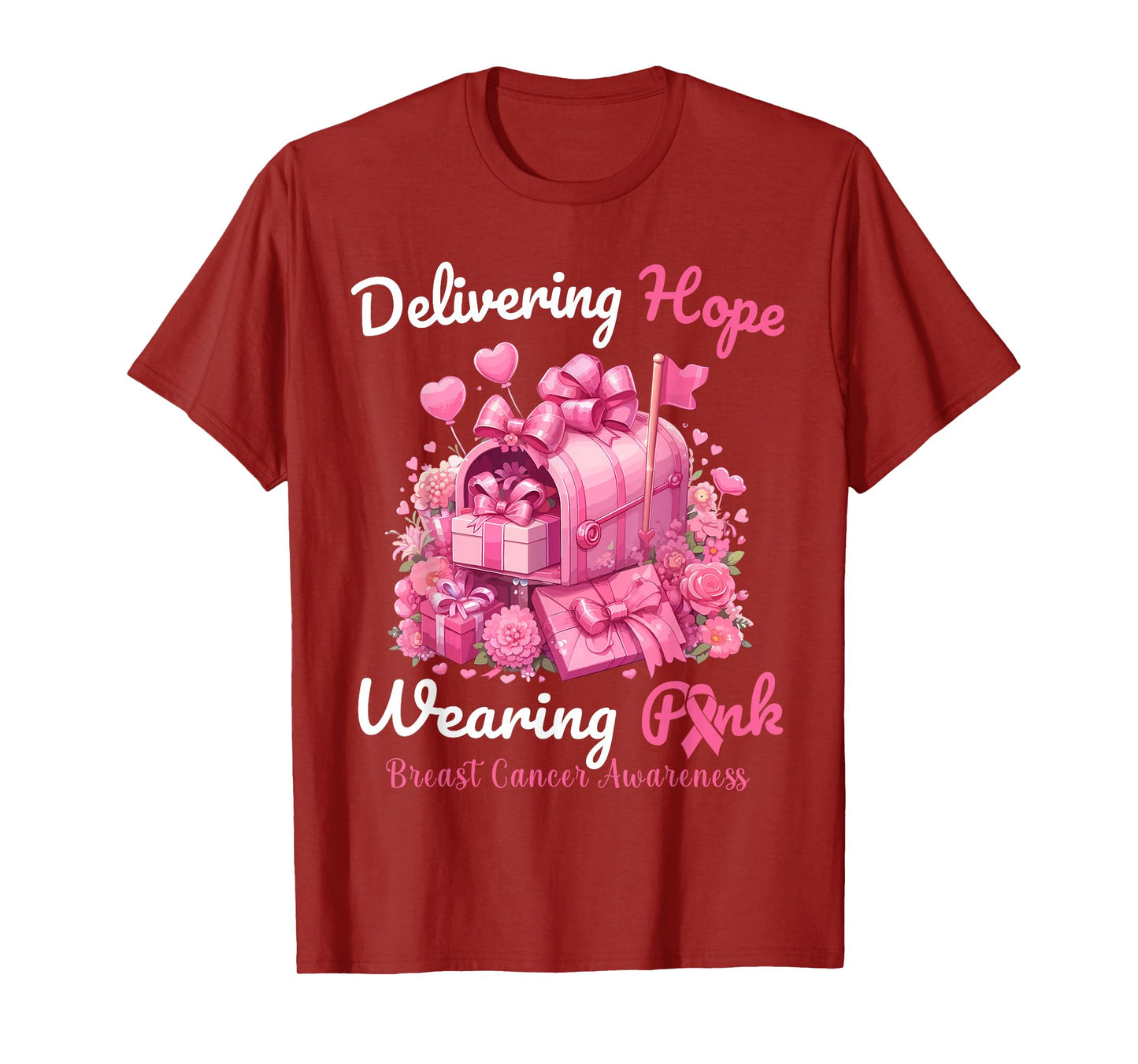 Postal Worker Breast Cancer Awareness October We Wear Pink T-Shirt