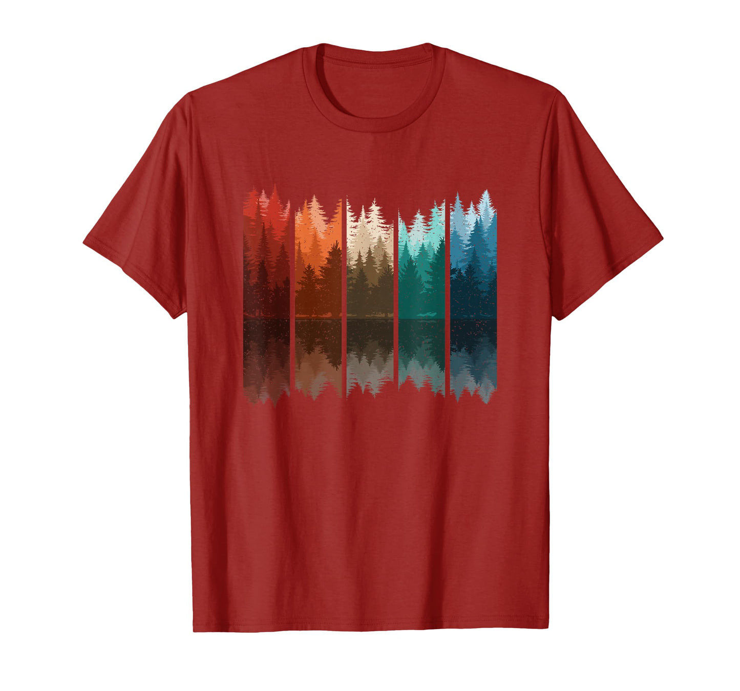 Retro Pine Tree Forest Nature Outdoor Vintage Graphic Men T-Shirt