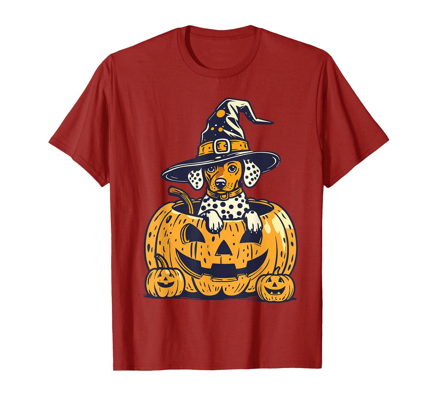 Halloween Shorthaired Pointer Dog in Pumpkins Spooky Vibes T-Shirt