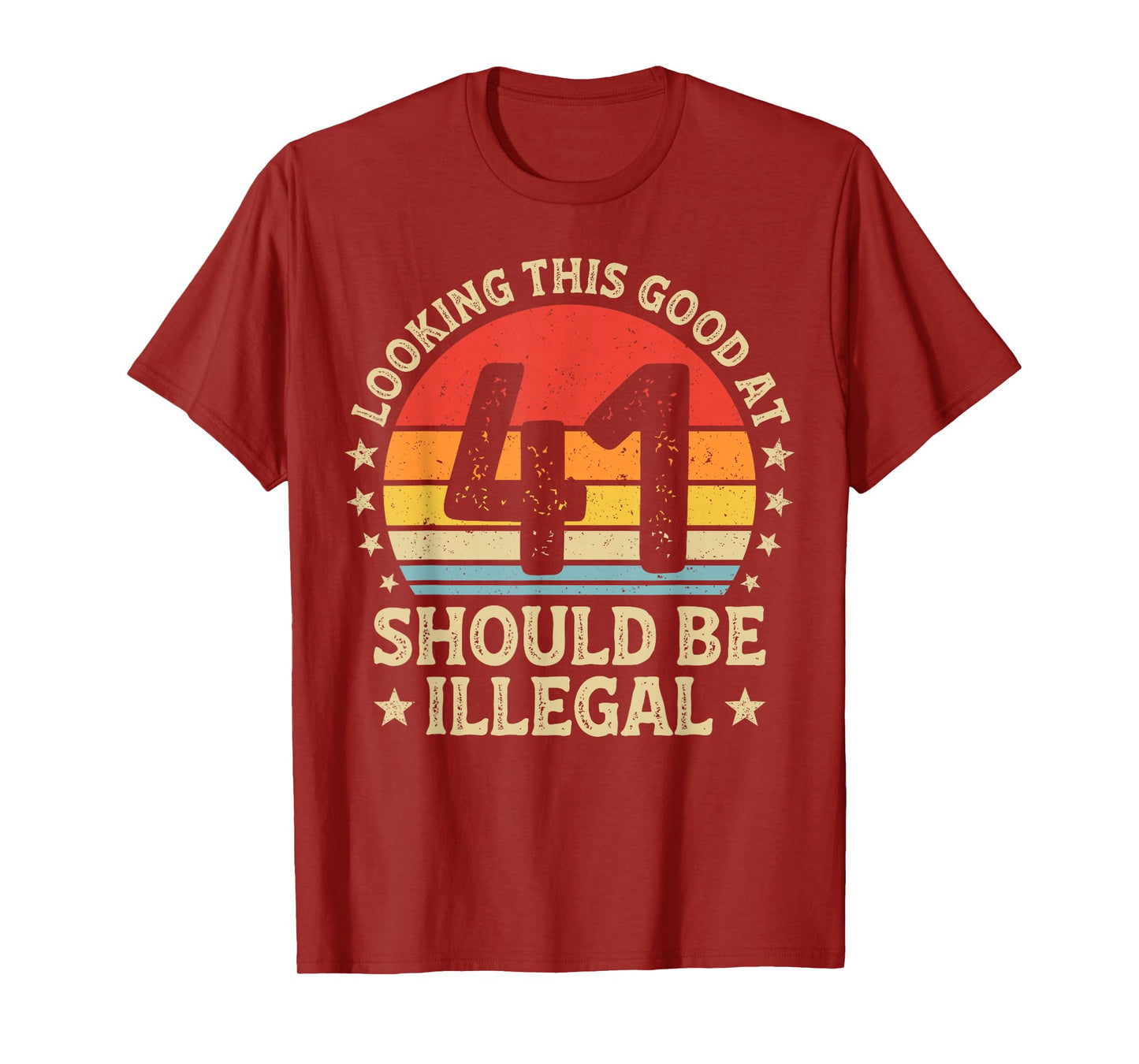 Funny 41 Year Old Gag Humor Bday Vintage 41st Birthday T-Shirt