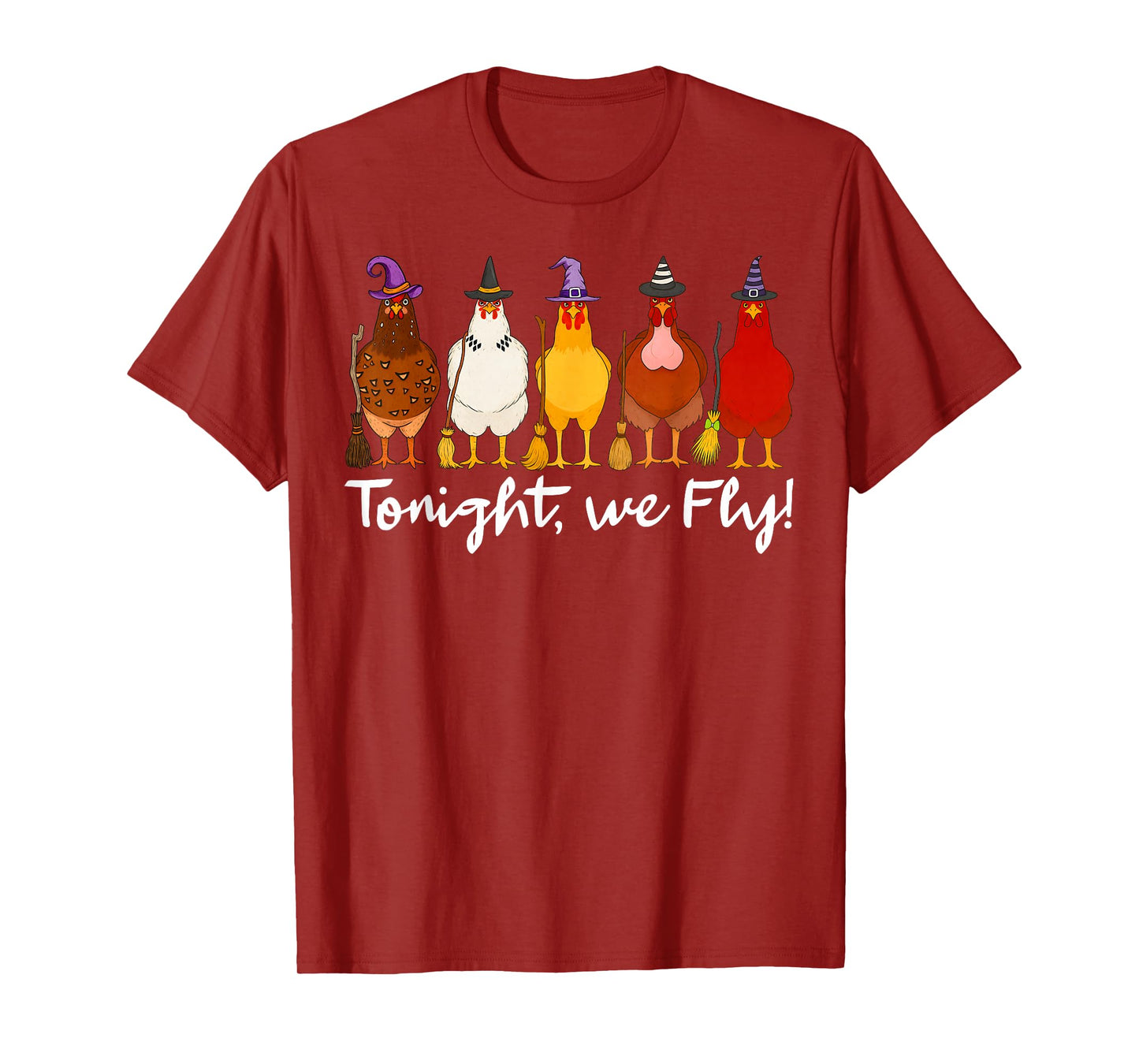 Tonight We Fly Funny Chicken Spooky Season Farm Halloween T-Shirt