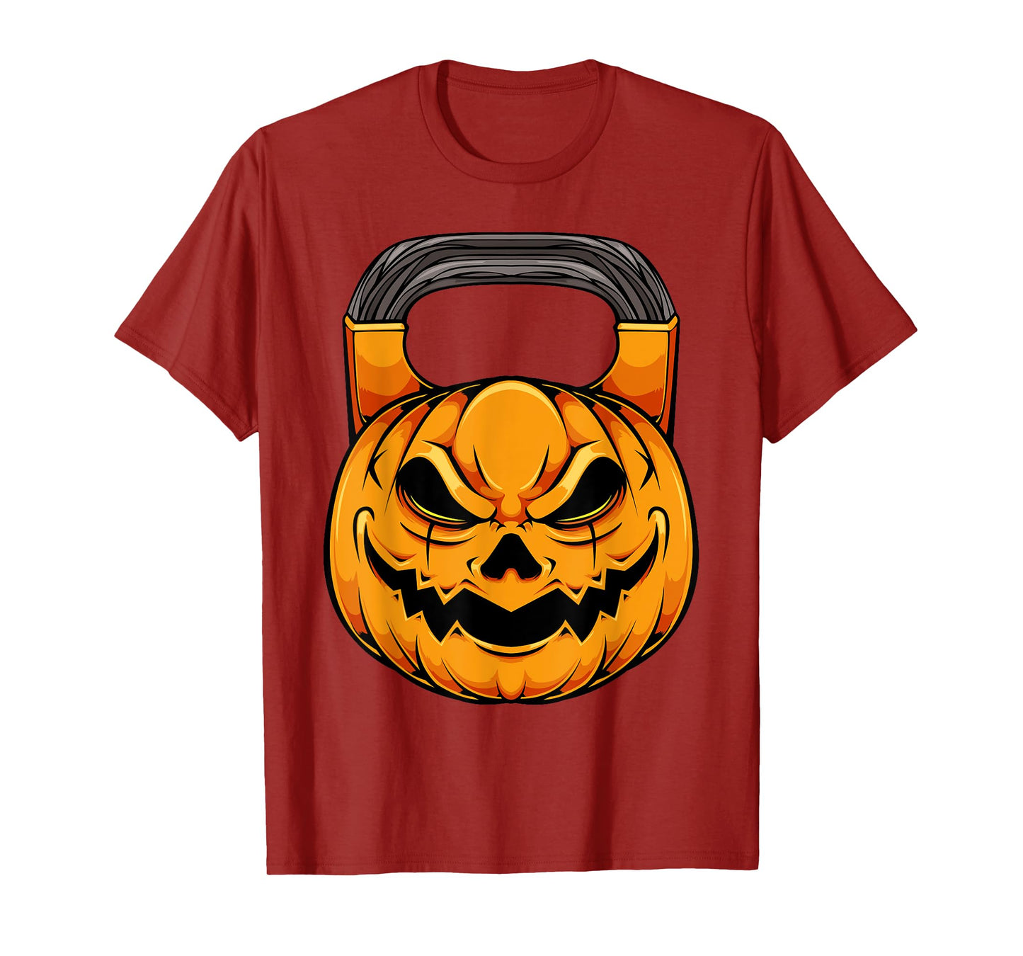 Pumpkin Dumbbell Lazy Halloween Costume Workout Gym Lover T-Shirt