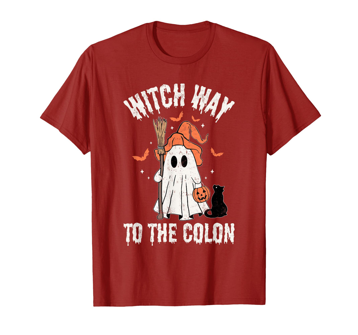 Witch Way To The Colon Gastrointestinal Endo Nurse Halloween T-Shirt
