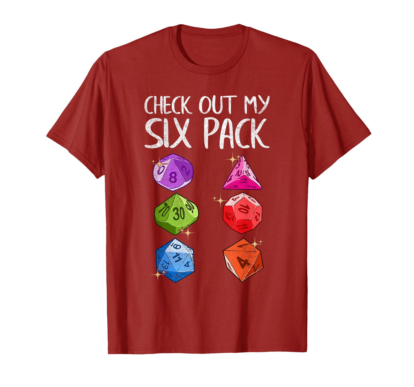 Check Out My Six Pack Gaming Dice Joke Funny Gamer Nerd Gift T-Shirt