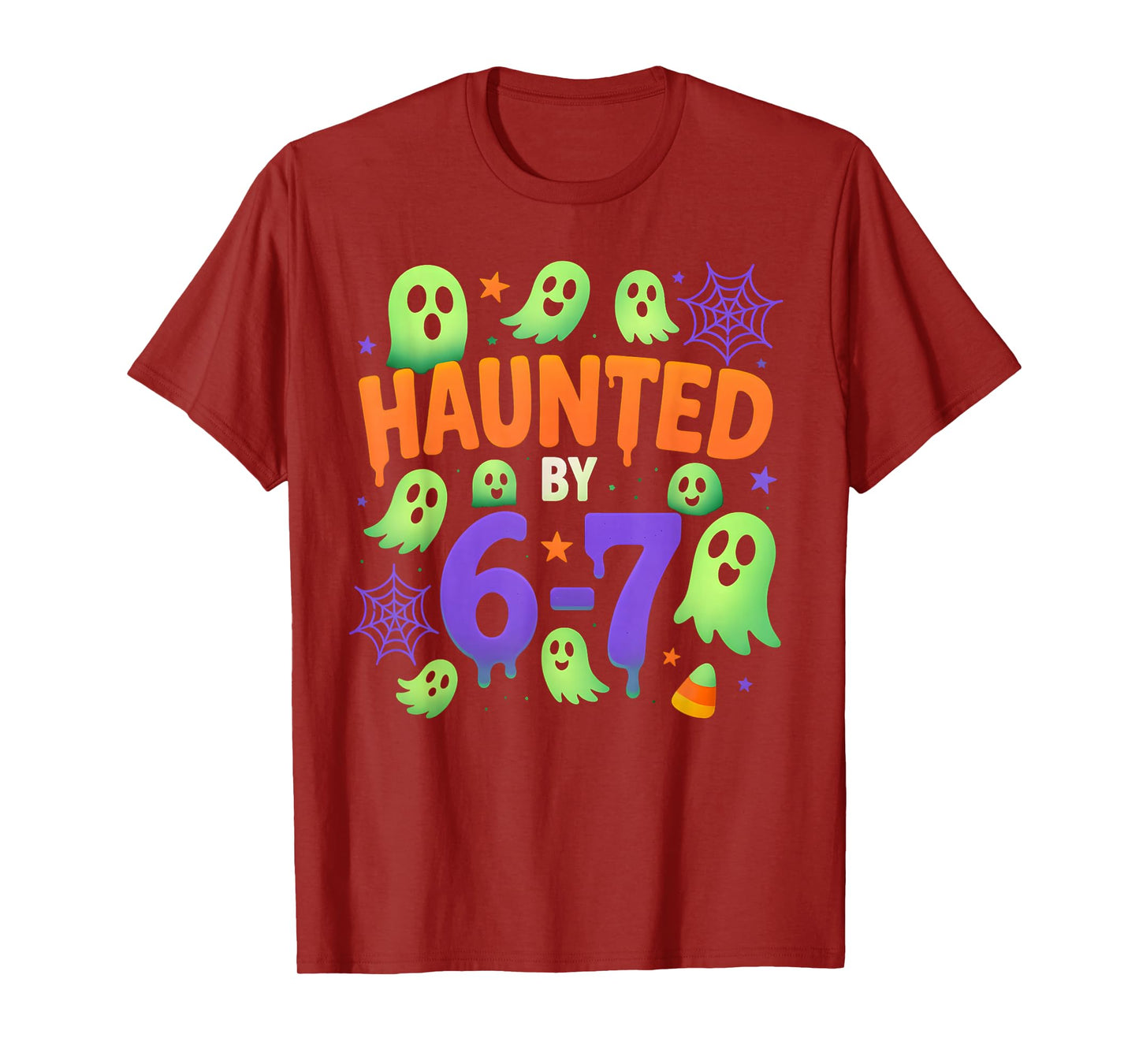 Haunted by 67 Funny Six Seven Meme Spooky Halloween Witch T-Shirt