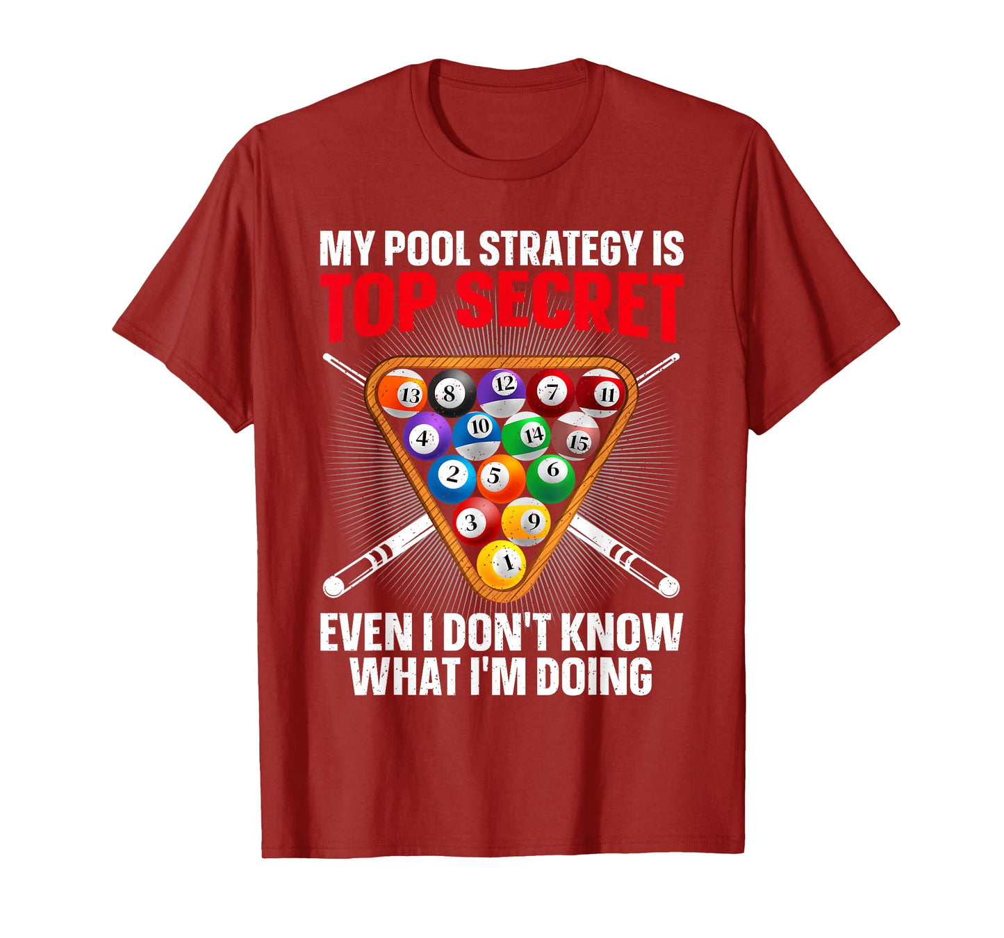 Funny Pool Player Design For Men Women 8 Ball Billiard Lover T-Shirt